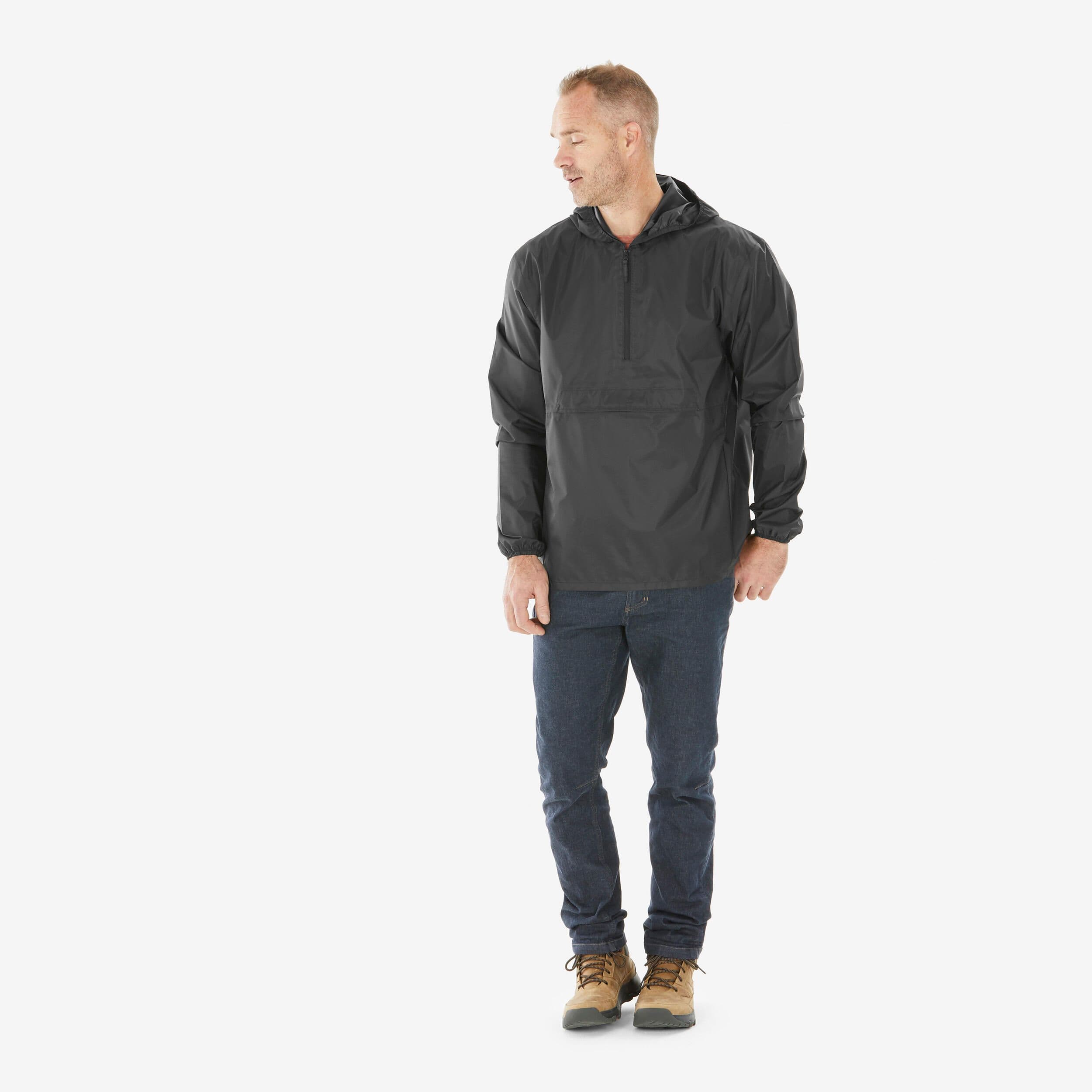 Decathlon Quechua - Men Black NH100 Half Zip Waterproof Walking Jackets - view 1