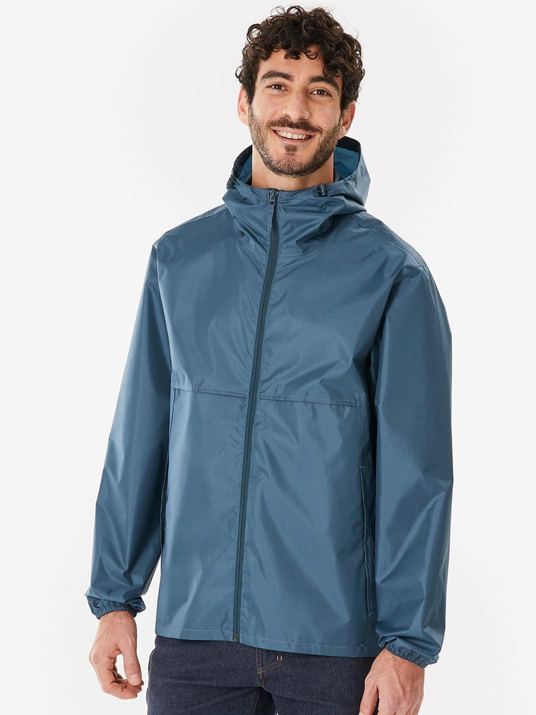 Decathlon Quechua - Men Blue Waterproof Hiking Jacket - view 1