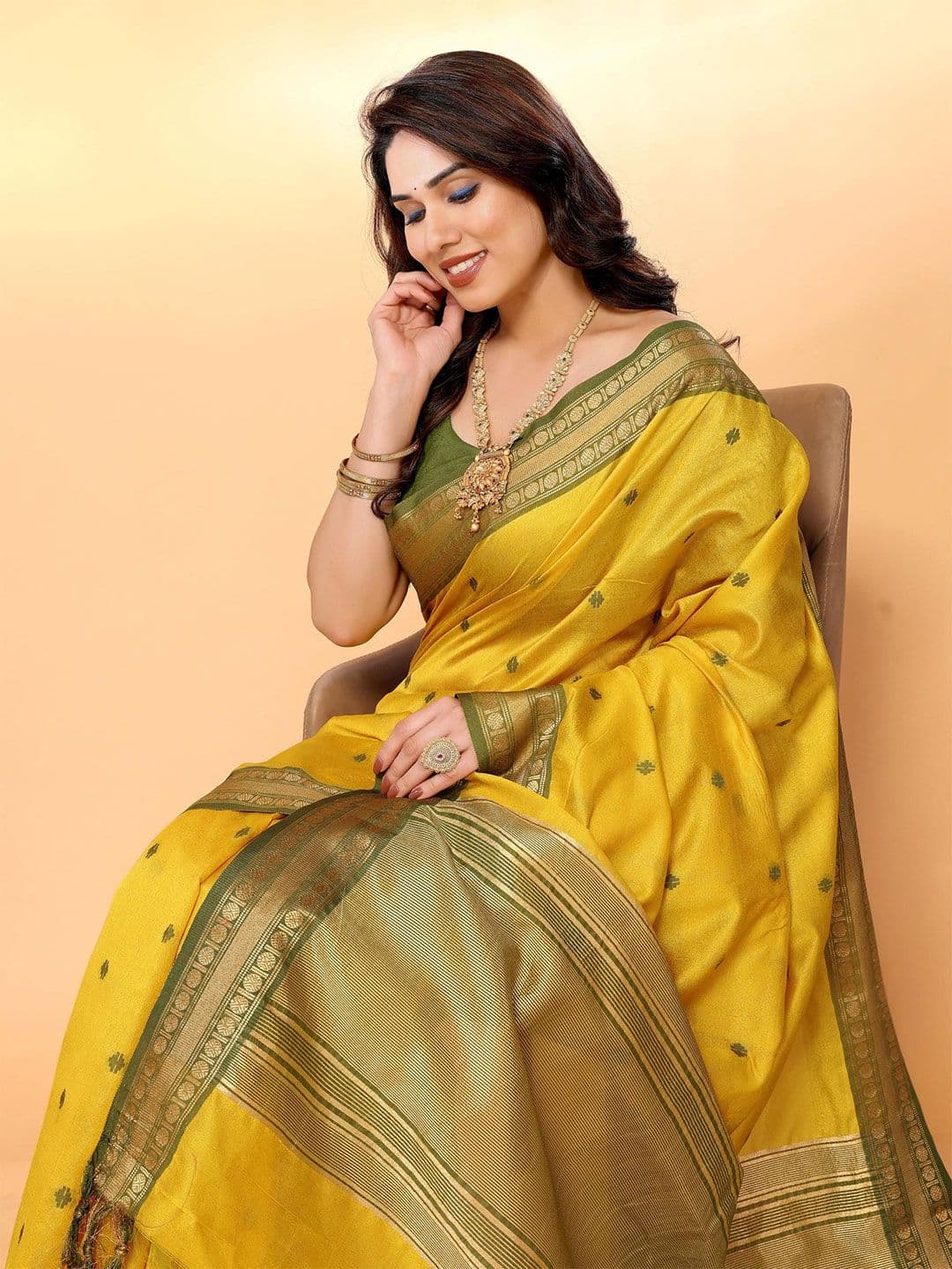 Moda Rapido Woven Design Zari Silk Blend Banarasi Saree - view 1