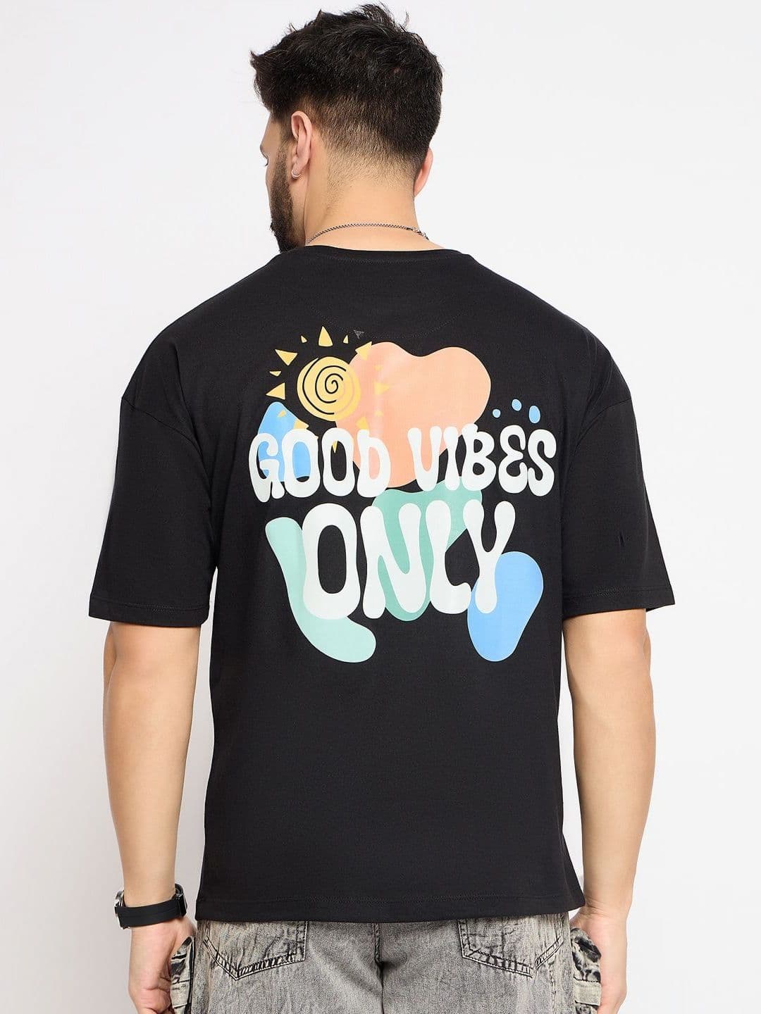 Mast & Harbour Men Typography Printed Cotton Applique T-shirt - view 1