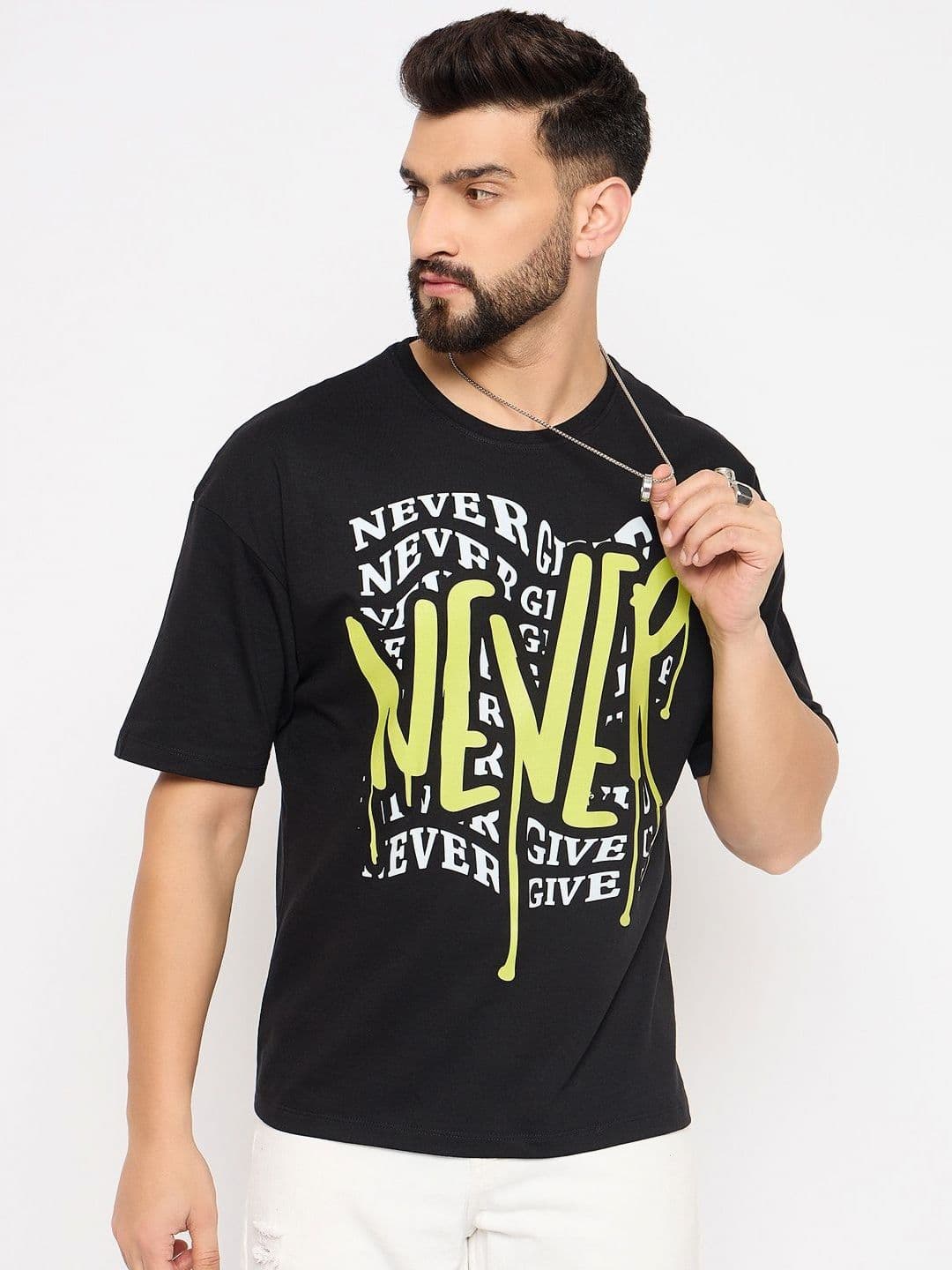 Mast & Harbour Men Typography Printed Cotton Pockets T-shirt - view 1