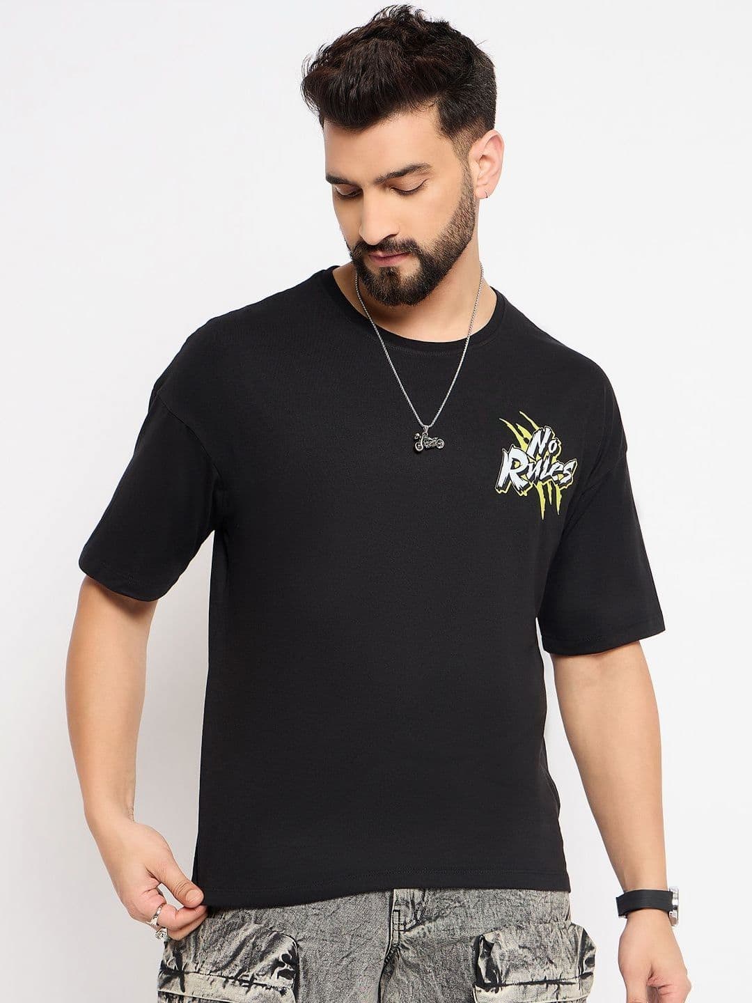 Mast & Harbour Men Typography Printed Cotton Pockets T-shirt - view 1