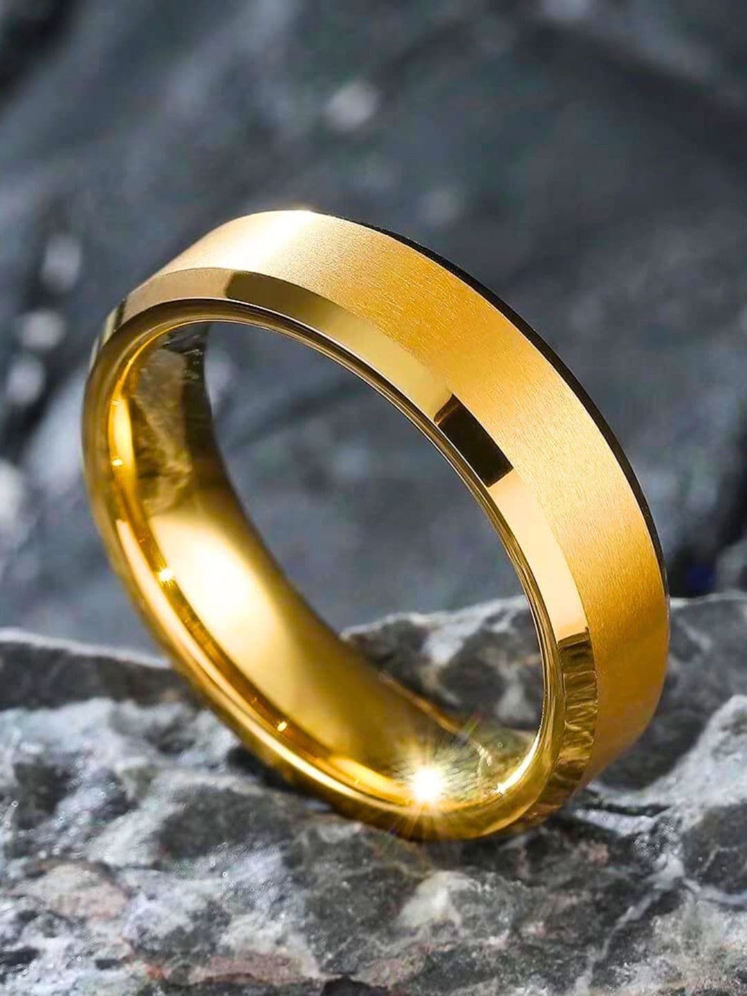 The Roadster Lifestyle Co Men Stainless Steel Band Ring - view 1