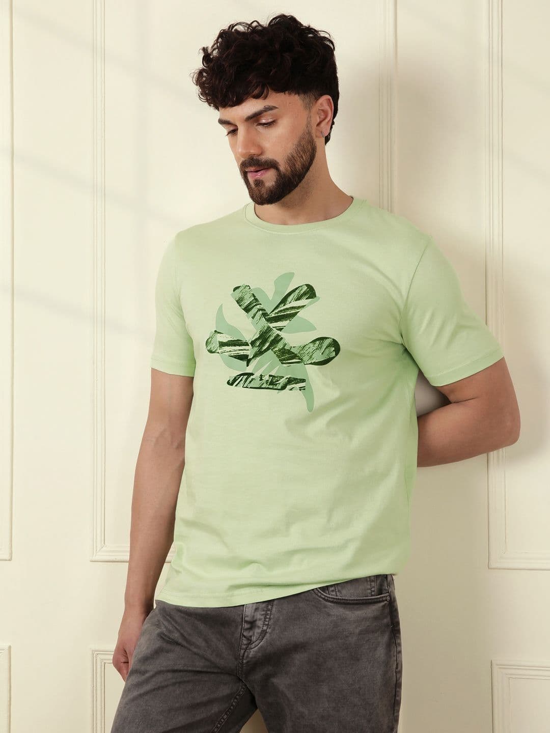WROGN Men Printed Pockets Slim Fit T-shirt - view 1