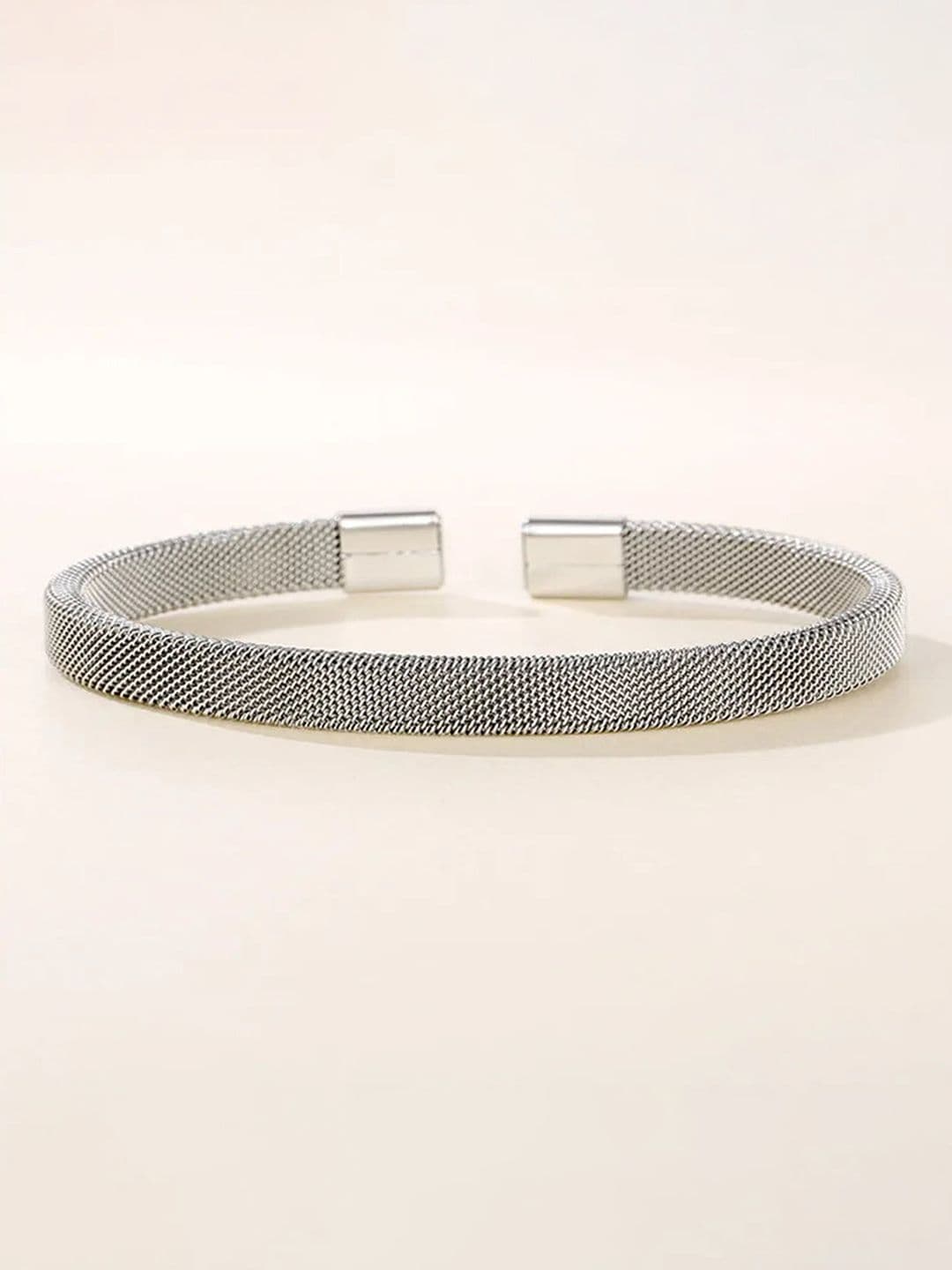 The Roadster Lifestyle Co Men Silver-Plated Cuff Bracelet - view 1