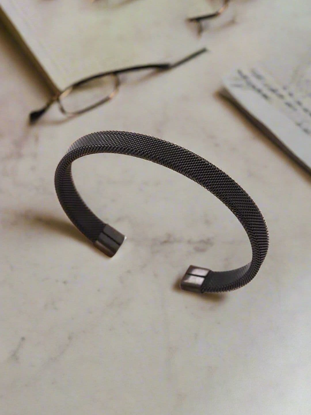 The Roadster Lifestyle Co Men Black-Plated Kada Bracelet - view 1