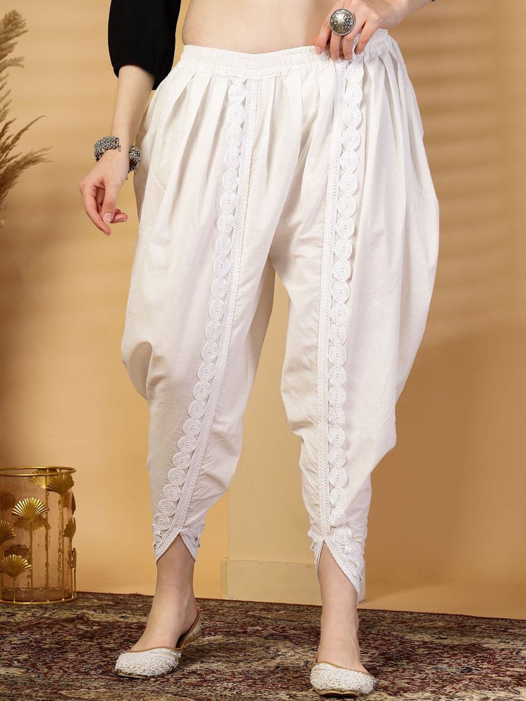 Clora Creation Embellished Cotton Dhoti Pants - view 1