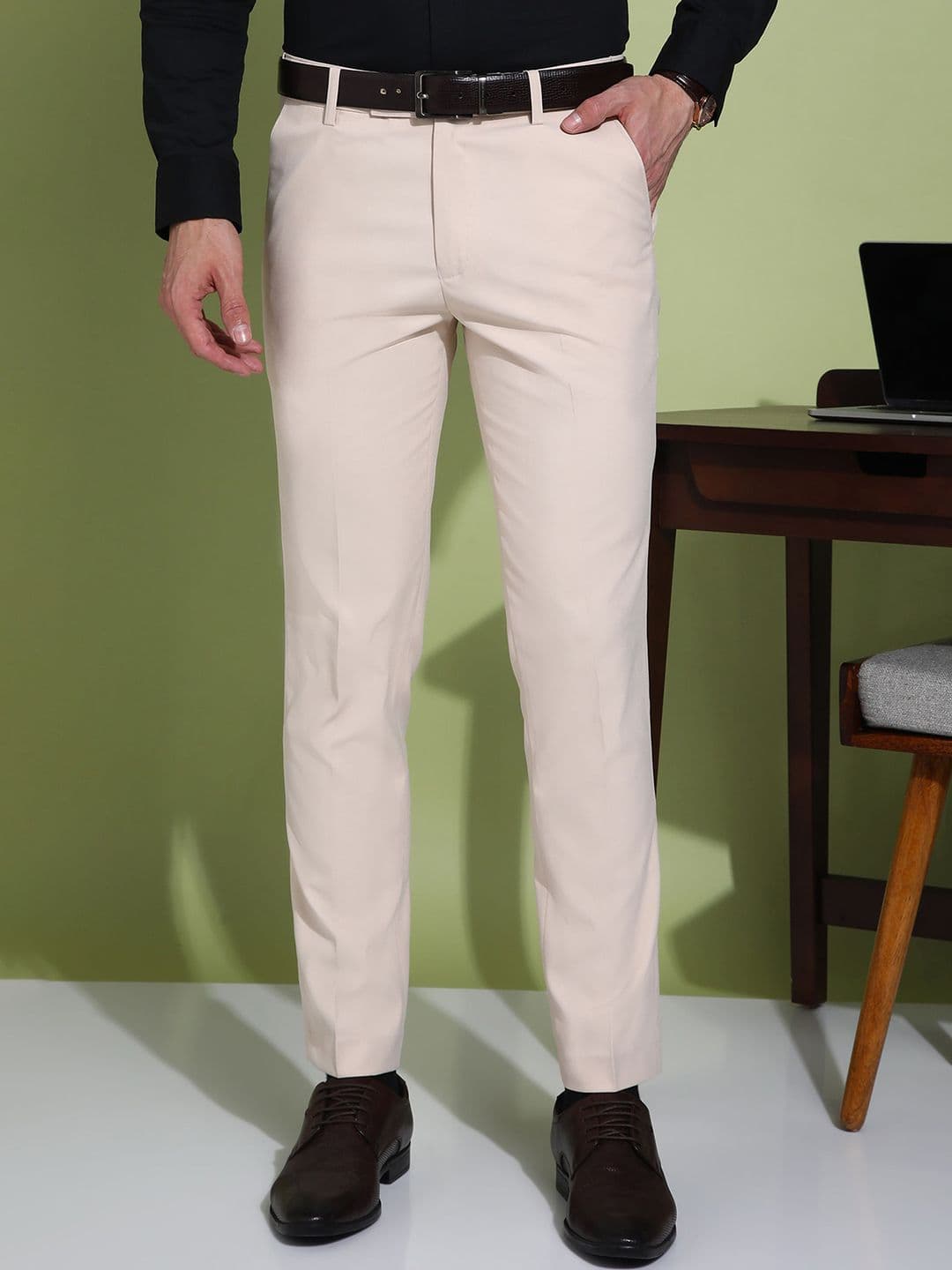 encore by INVICTUS Men Slim Fit Pleated Trousers - view 1