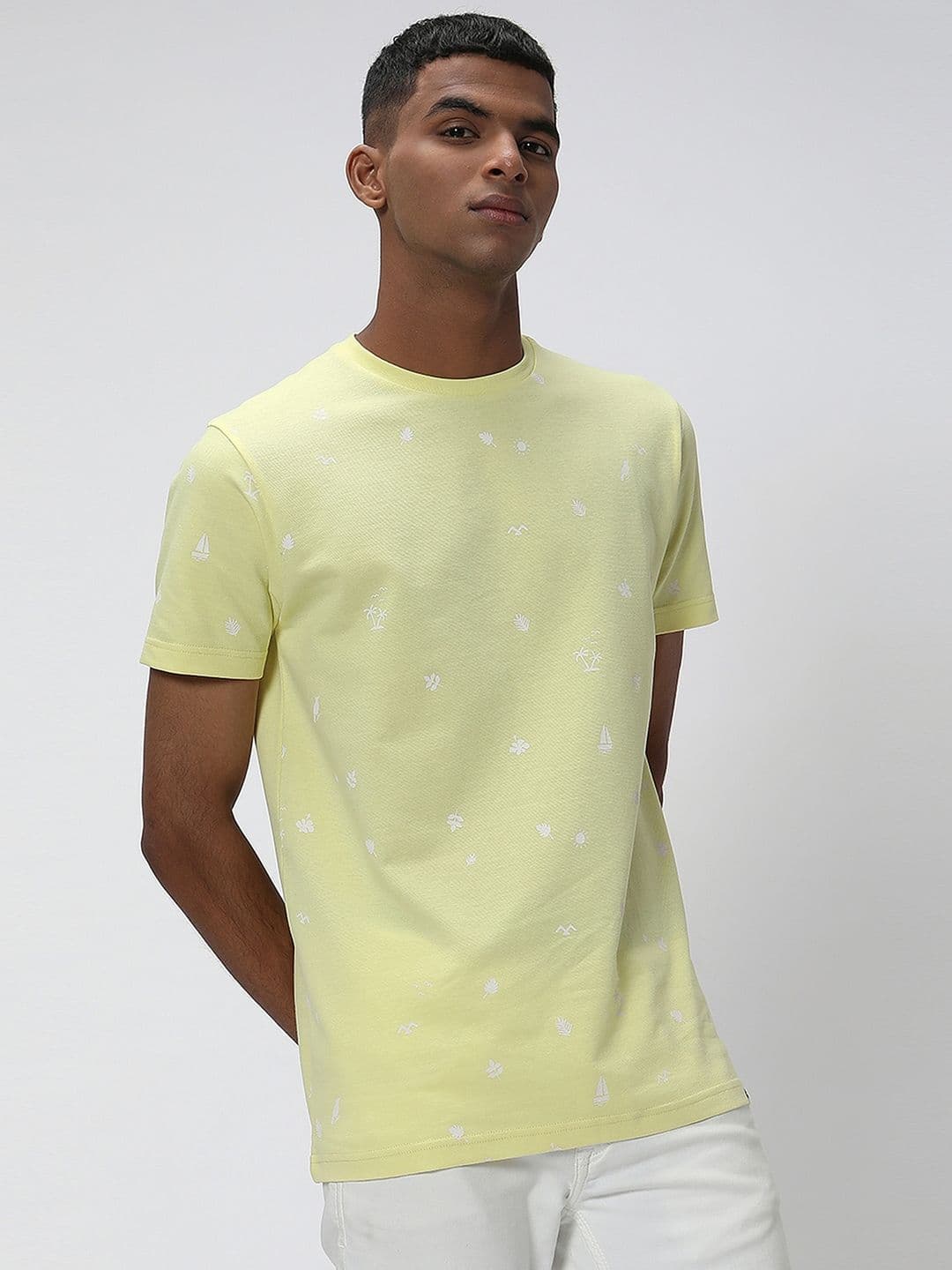 Mufti Conversational Printed Regular Fit T-shirt - view 1