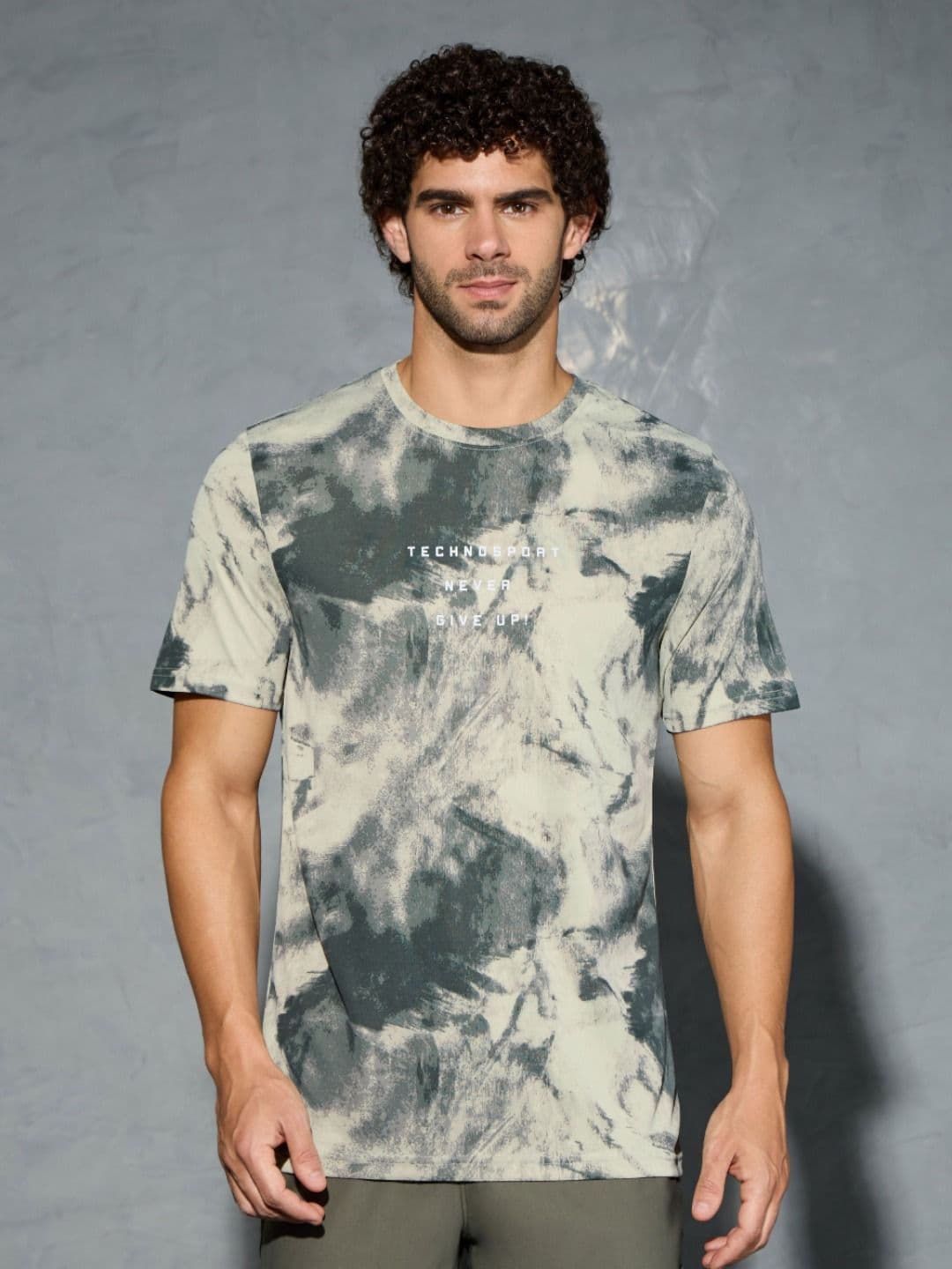 Technosport Men Printed Antimicrobial Slim Fit T-shirt - view 1