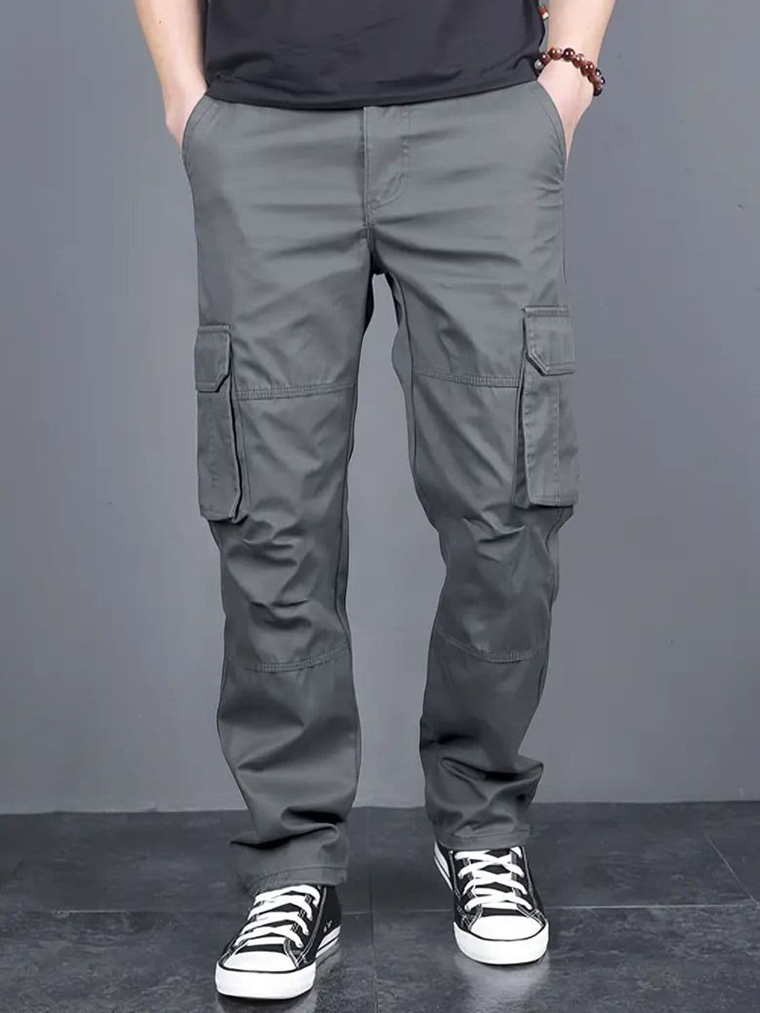 FABRIPPLE Men Cotton Classic Mid-Rise Loose Fit Cargos Trousers - view 1