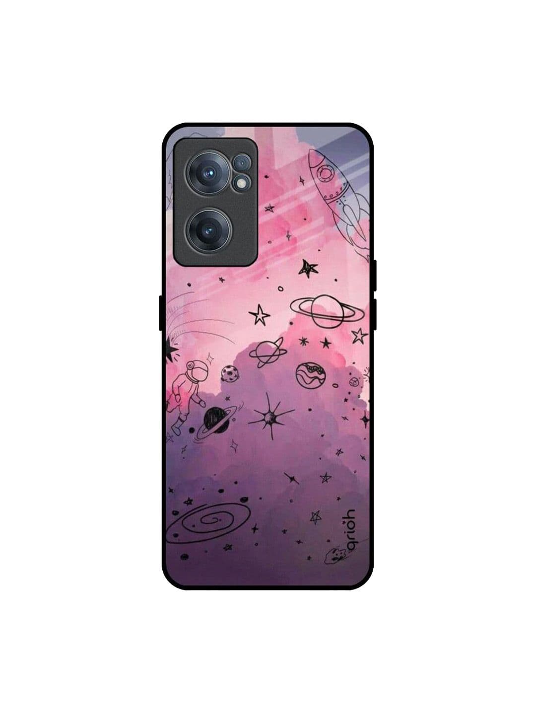 QRIOH Space Doodles Printed OnePlus Nord CE 2 Back Case - view 1