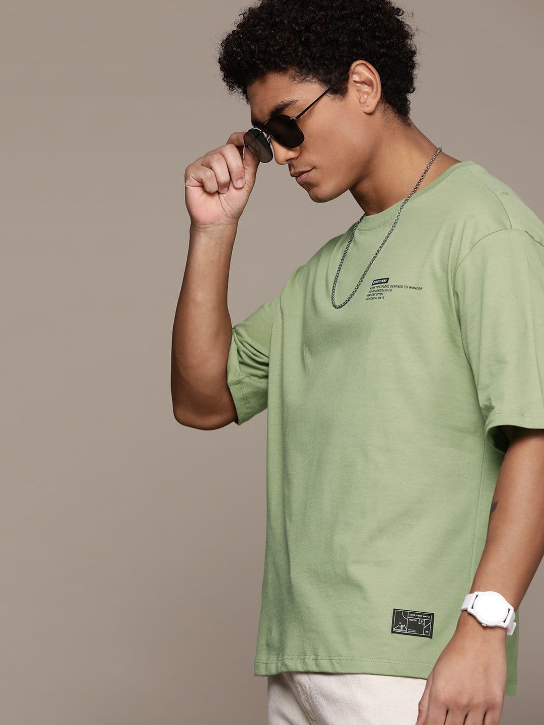 The Roadster Lifestyle Co. Printed Detail Pure Cotton Relaxed T-shirt - view 1