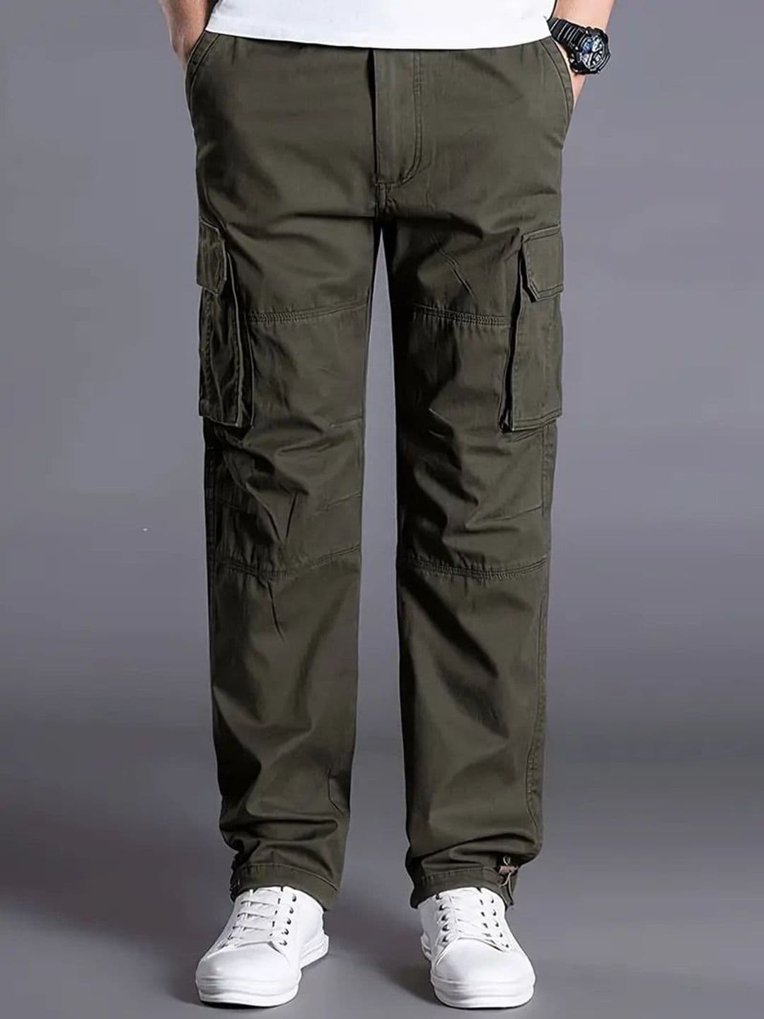 FABRIPPLE Men Classic Loose Fit Cargos Trousers - view 1