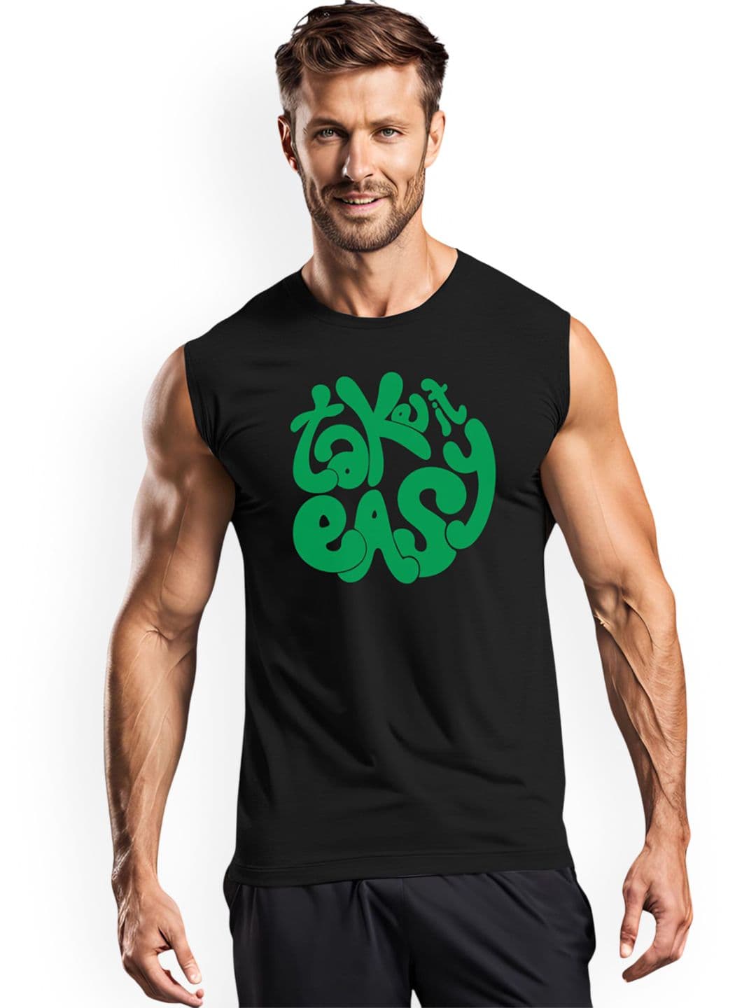 3Colors Men Printed Dri-FIT Gym Vests - view 1