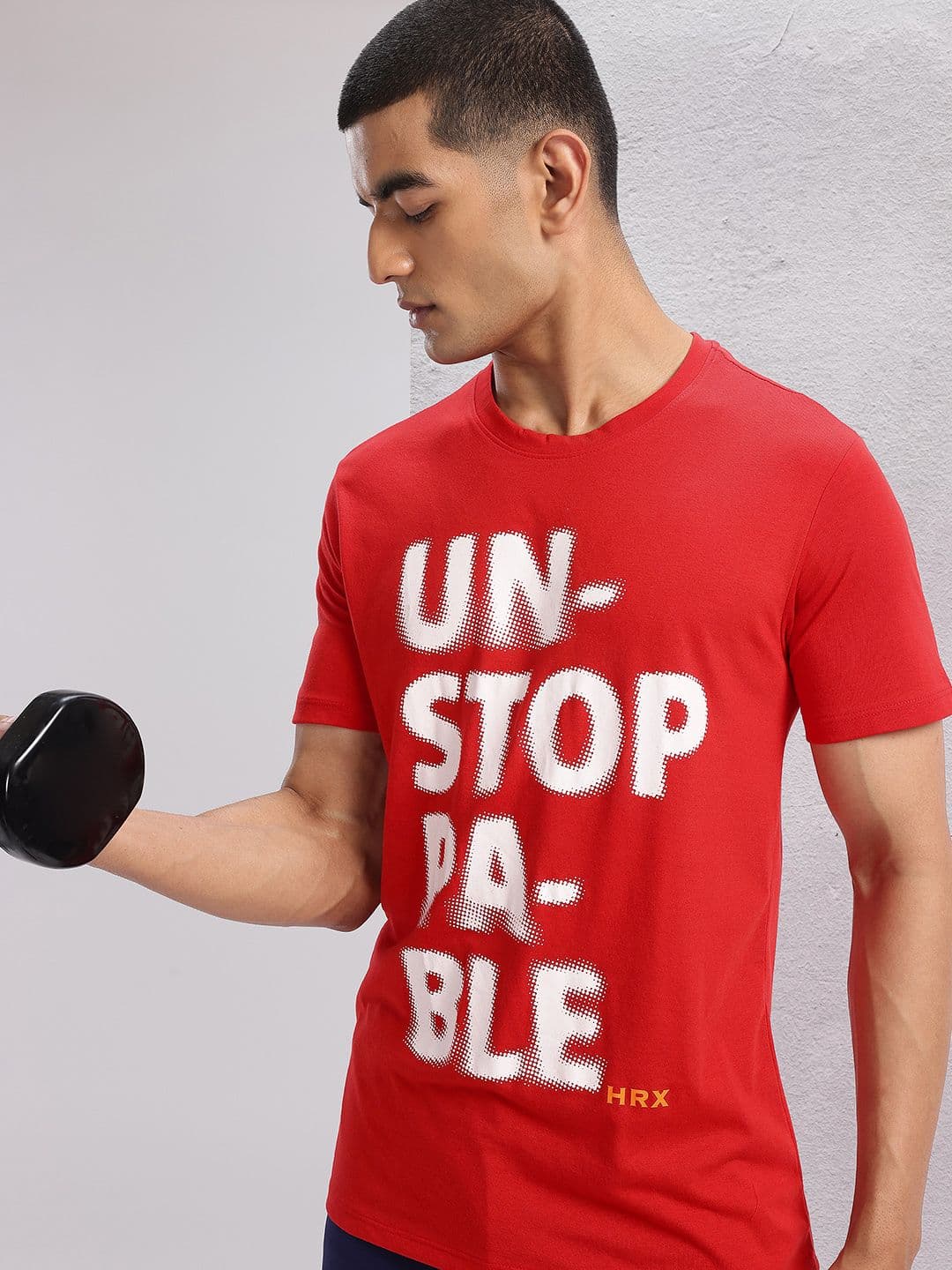 HRX by Hrithik Roshan Typography Print Training T-shirt - view 1