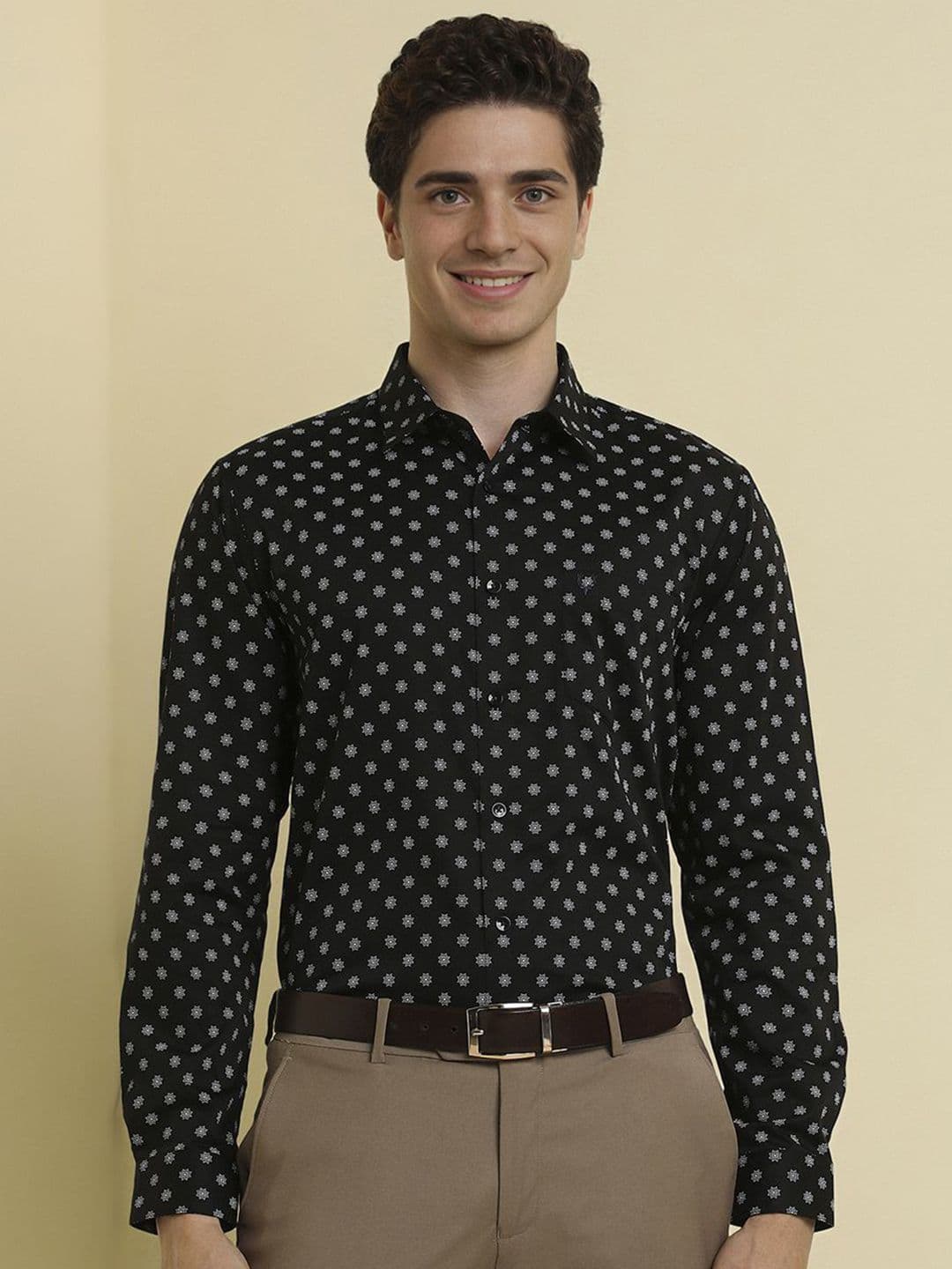 Allen Solly Men Slim Fit Spread Collar Floral Printed Cotton Formal Shirt - view 1