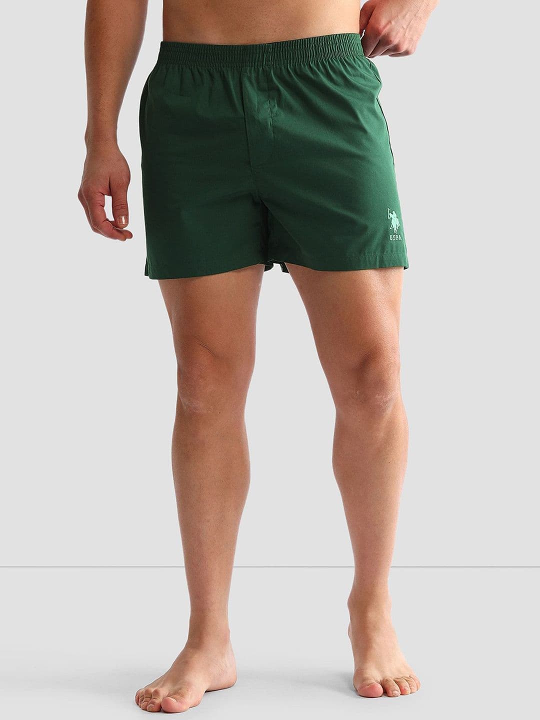 U.S. Polo Assn. Pack Of 1 Solid Cotton Inner Boxers - view 1