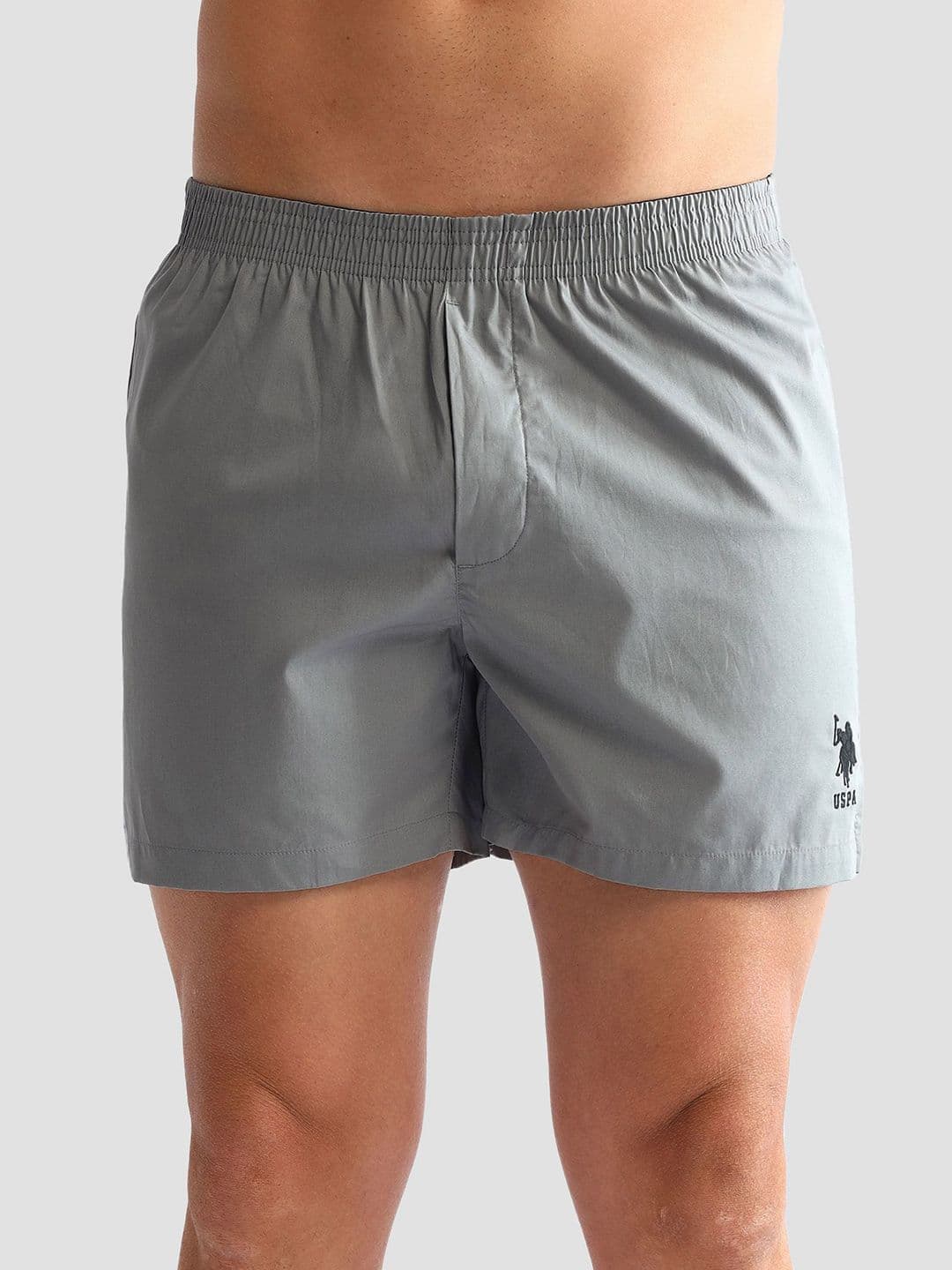 U.S. Polo Assn. Men Pure Cotton Inner Elastic Boxers With Pocket- OEX07-G01-PL - view 1