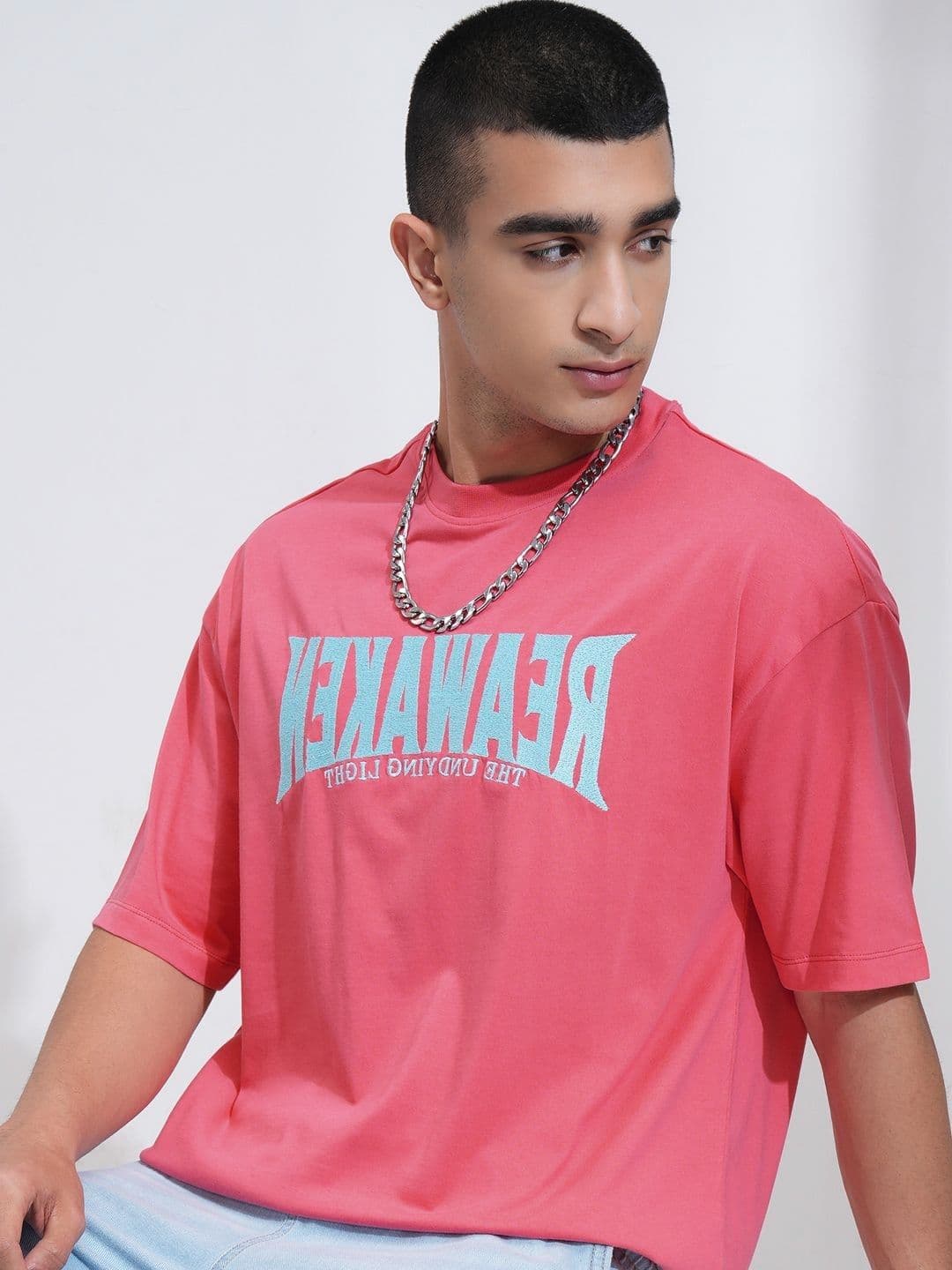 HIGHLANDER Men Round Neck Oversized Embroiderer T-Shirt - view 1