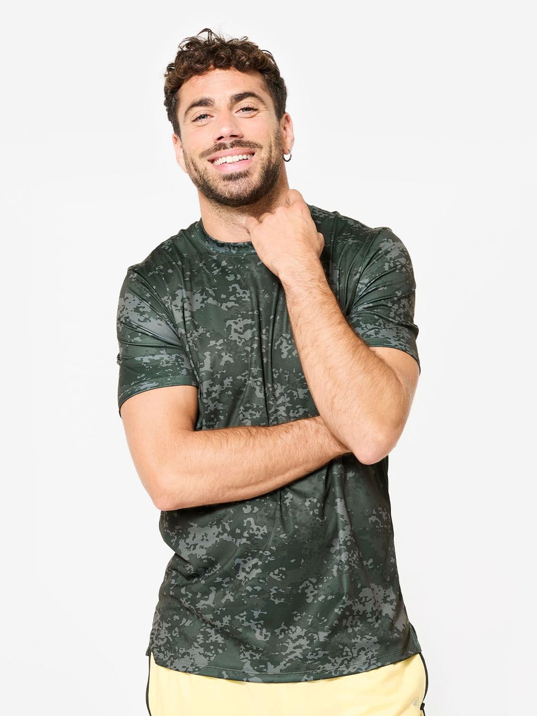 Decathlon Domyos - Men Khaki 120 Lightweight Gym T-Shirt - view 1