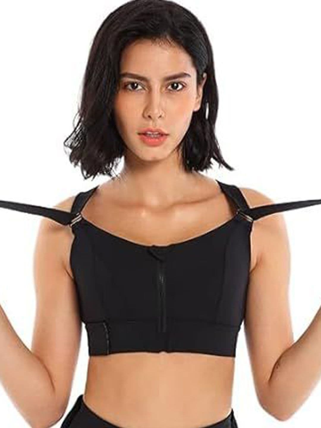 BRACHY High Impact Front Zip Full Coverage Belt Sports Bra - view 1