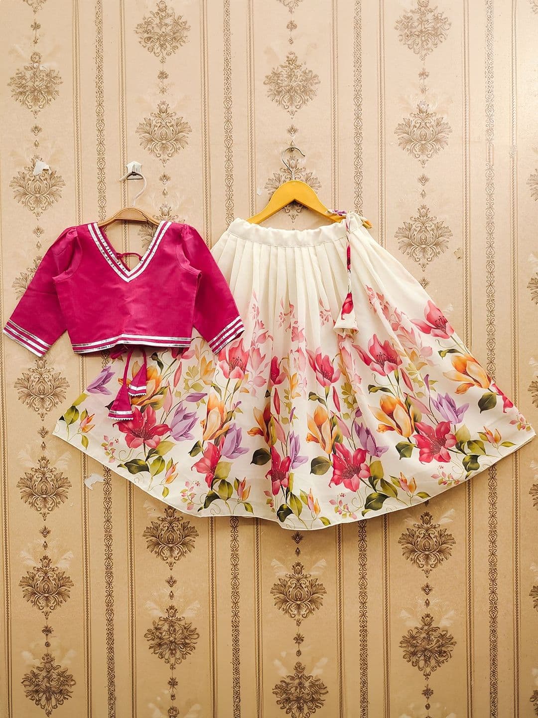 BAESD Girls Devaki Embellished Gotta Patti Ready to Wear Lehenga & Blouse With Dupatta - view 1