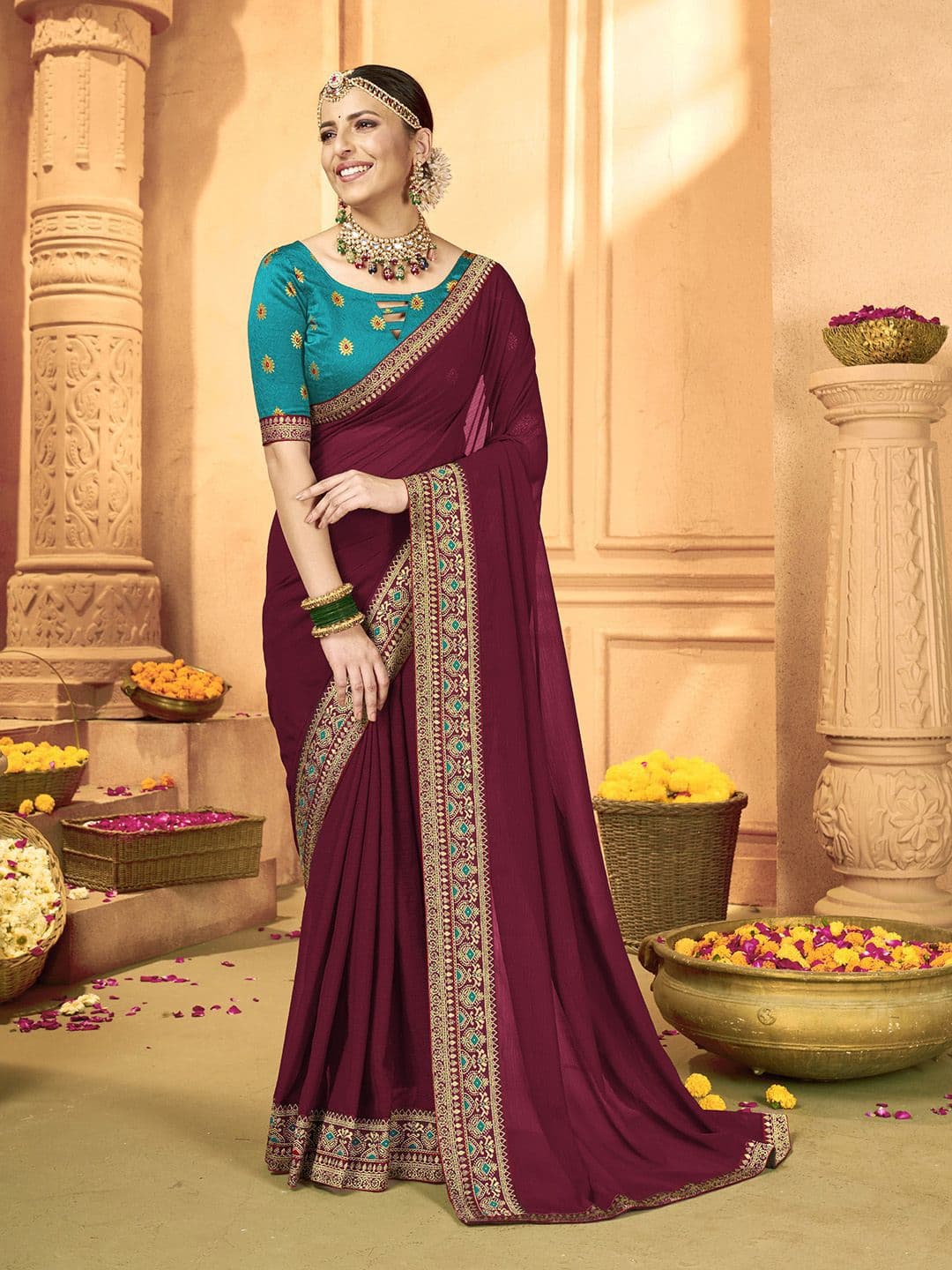 Mitera Embroidered Saree - view 1