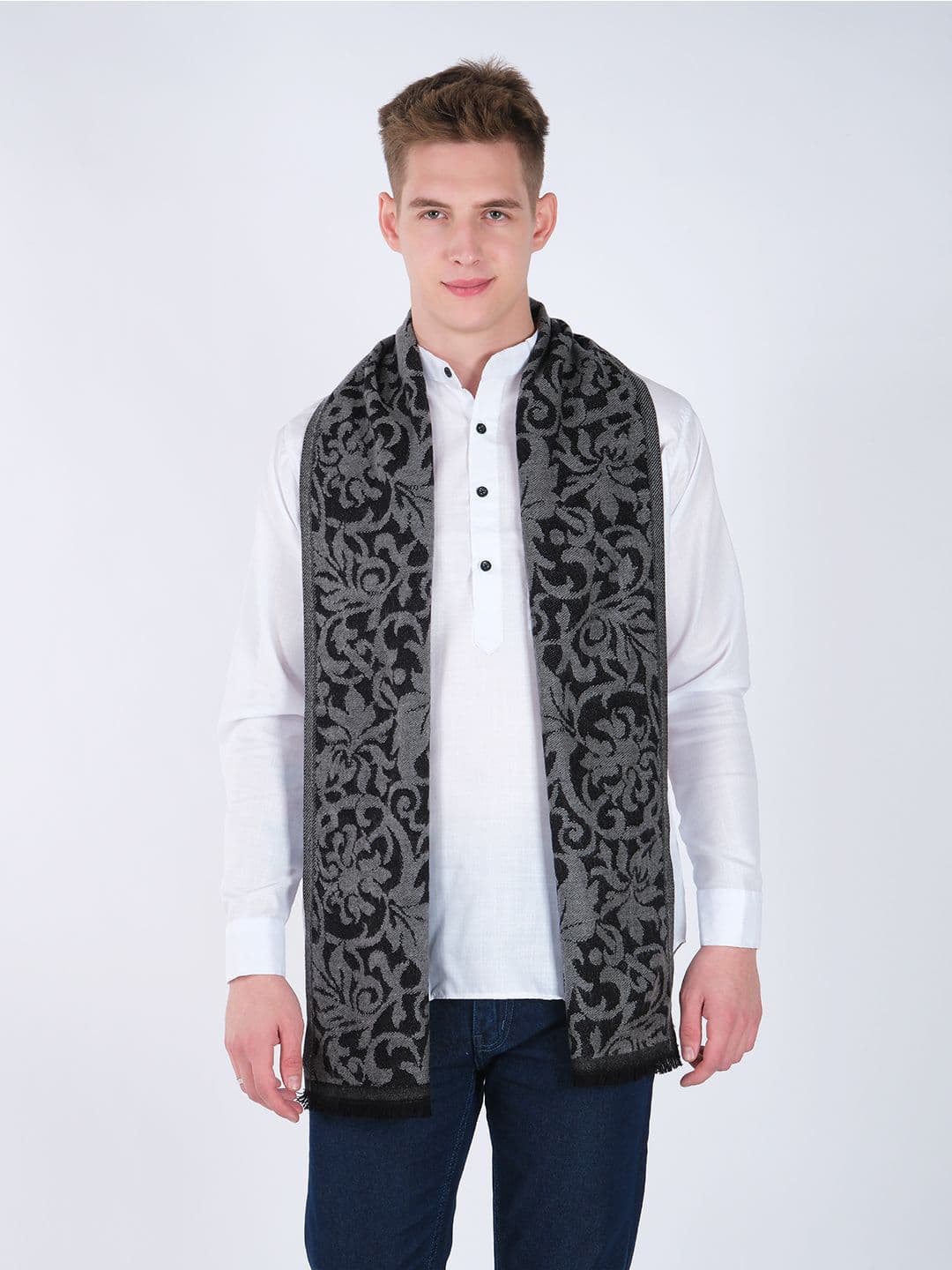 Mast & Harbour Unisex Self Design Scarf - view 1