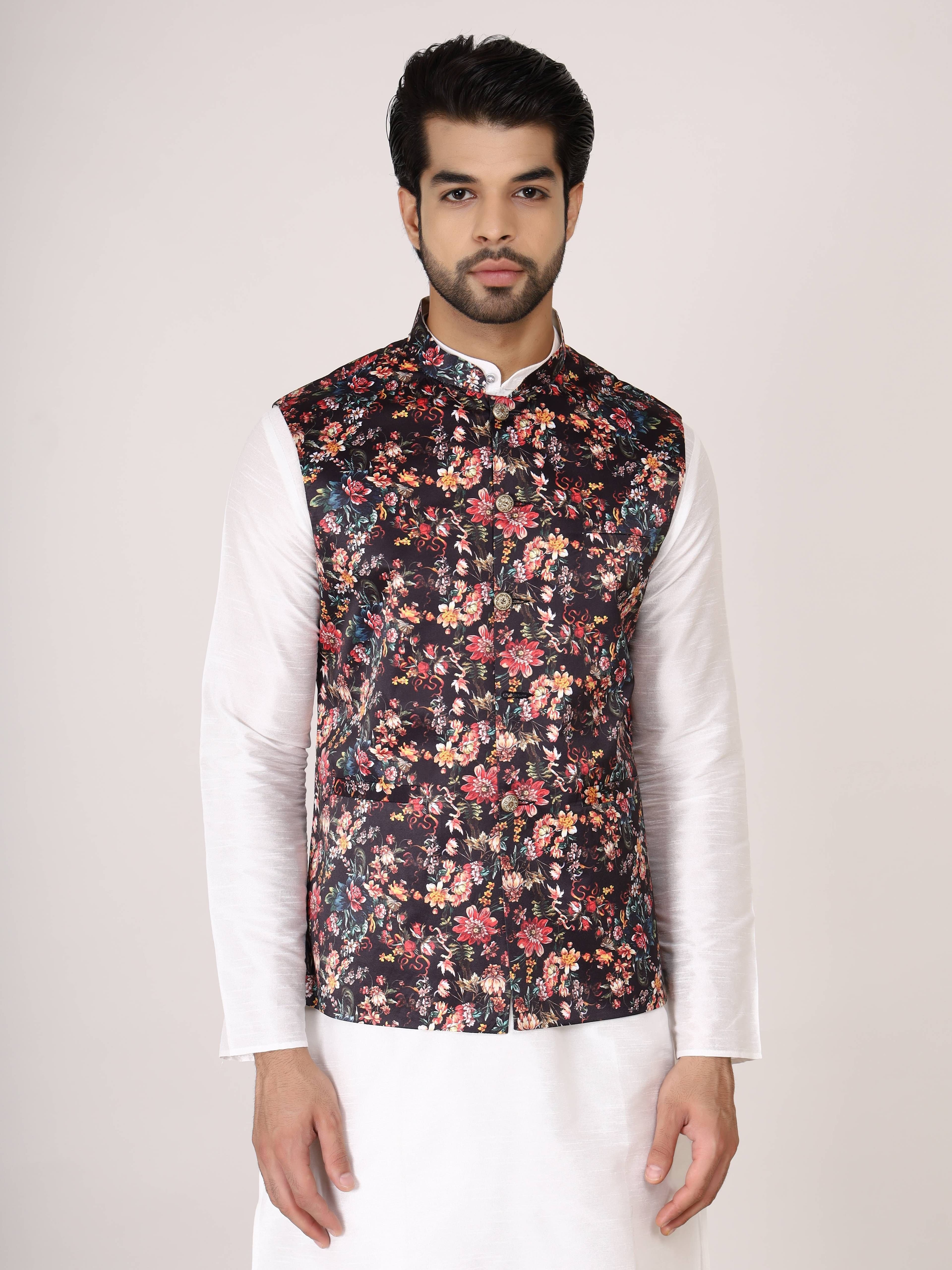 Sadree Men Printed Nehur Jacket - view 1