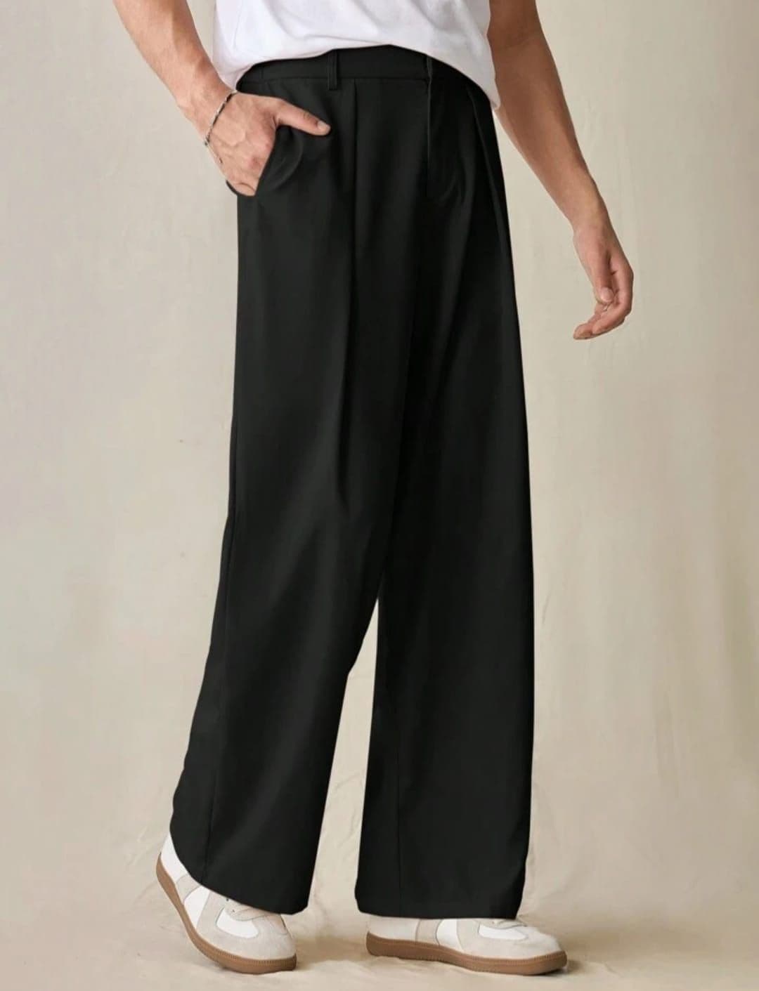 BROADSTAR Men Smart Loose Fit Mid-Rise Trousers - view 1