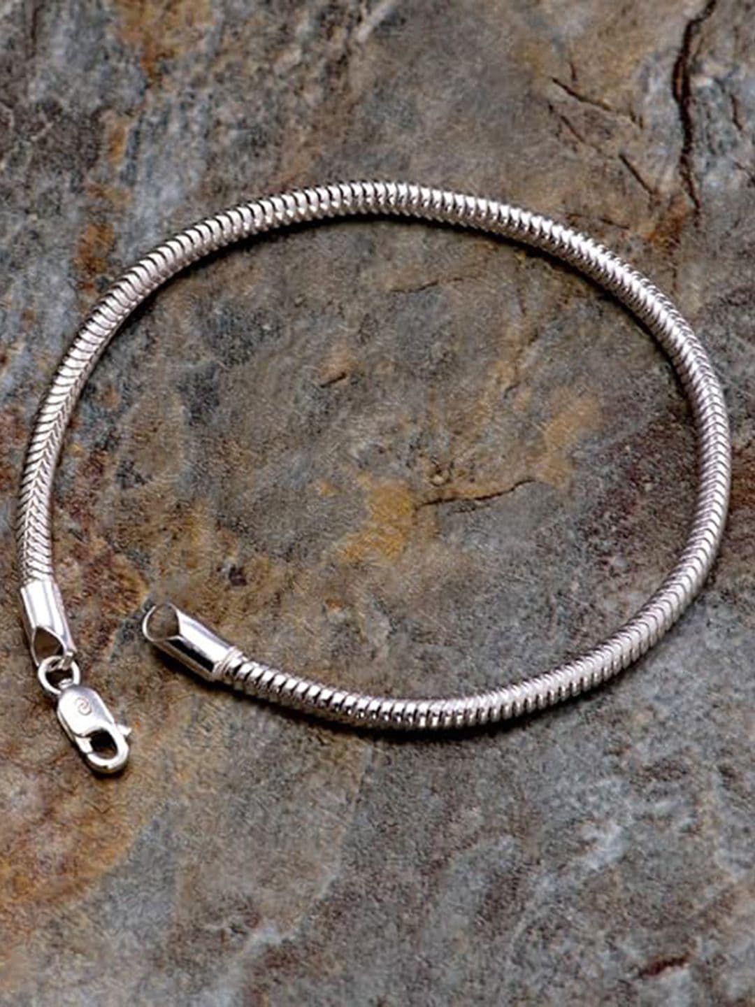 Peora Men Silver-Plated Openable Fancy Wraparound Bracelet - view 1