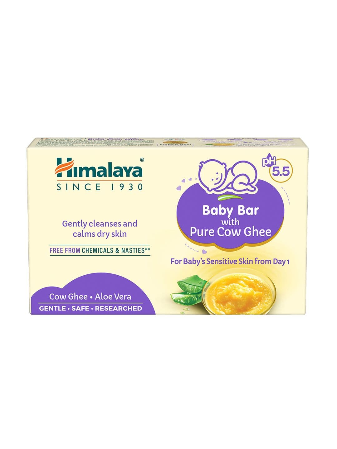 Himalaya Baby Baby Bar with Pure Cow Ghee & Aloe Vera - 75g - view 1