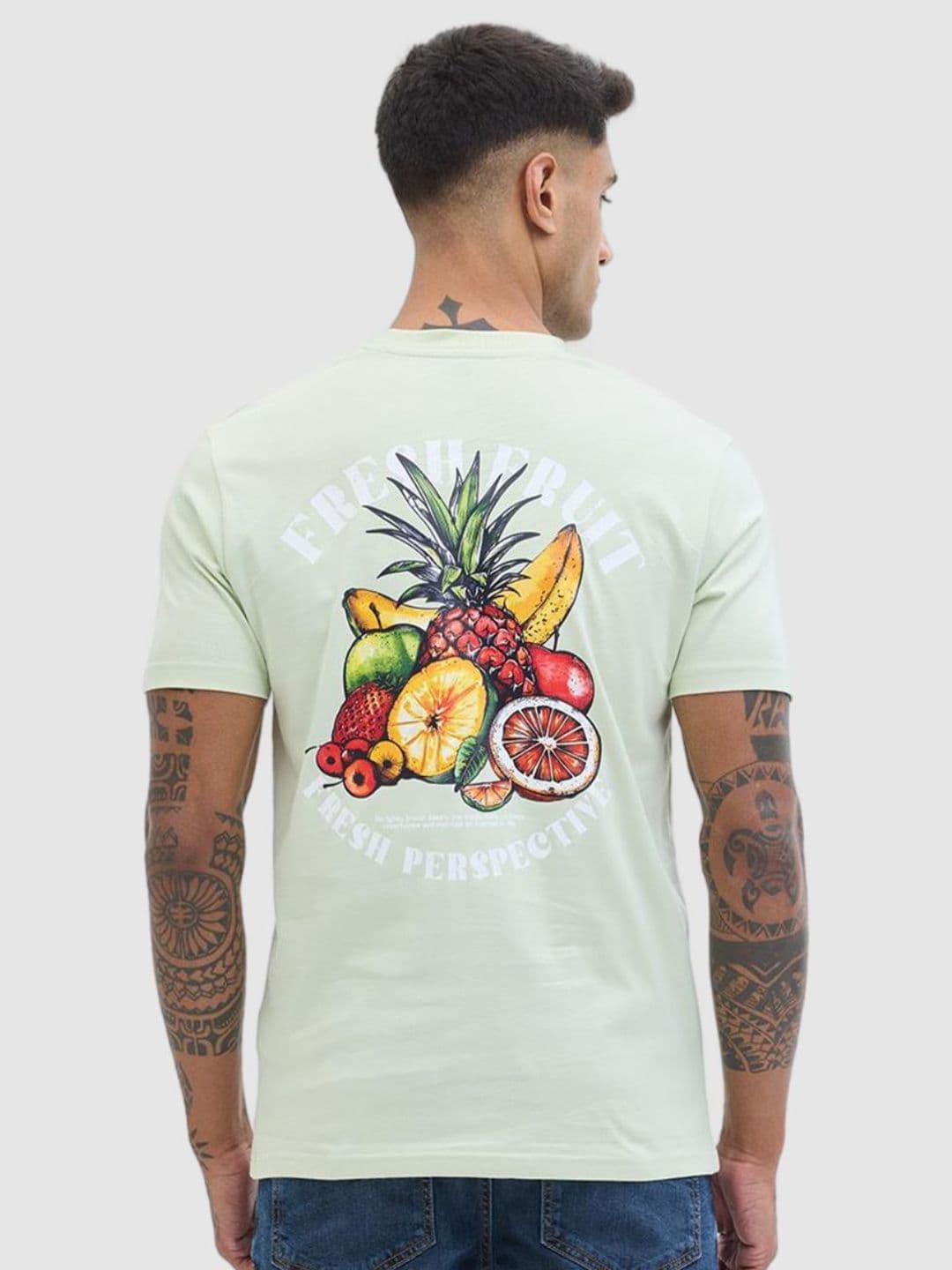 Snitch Men Graphic Printed Round Neck Cotton Slim Fit T-shirt - view 1