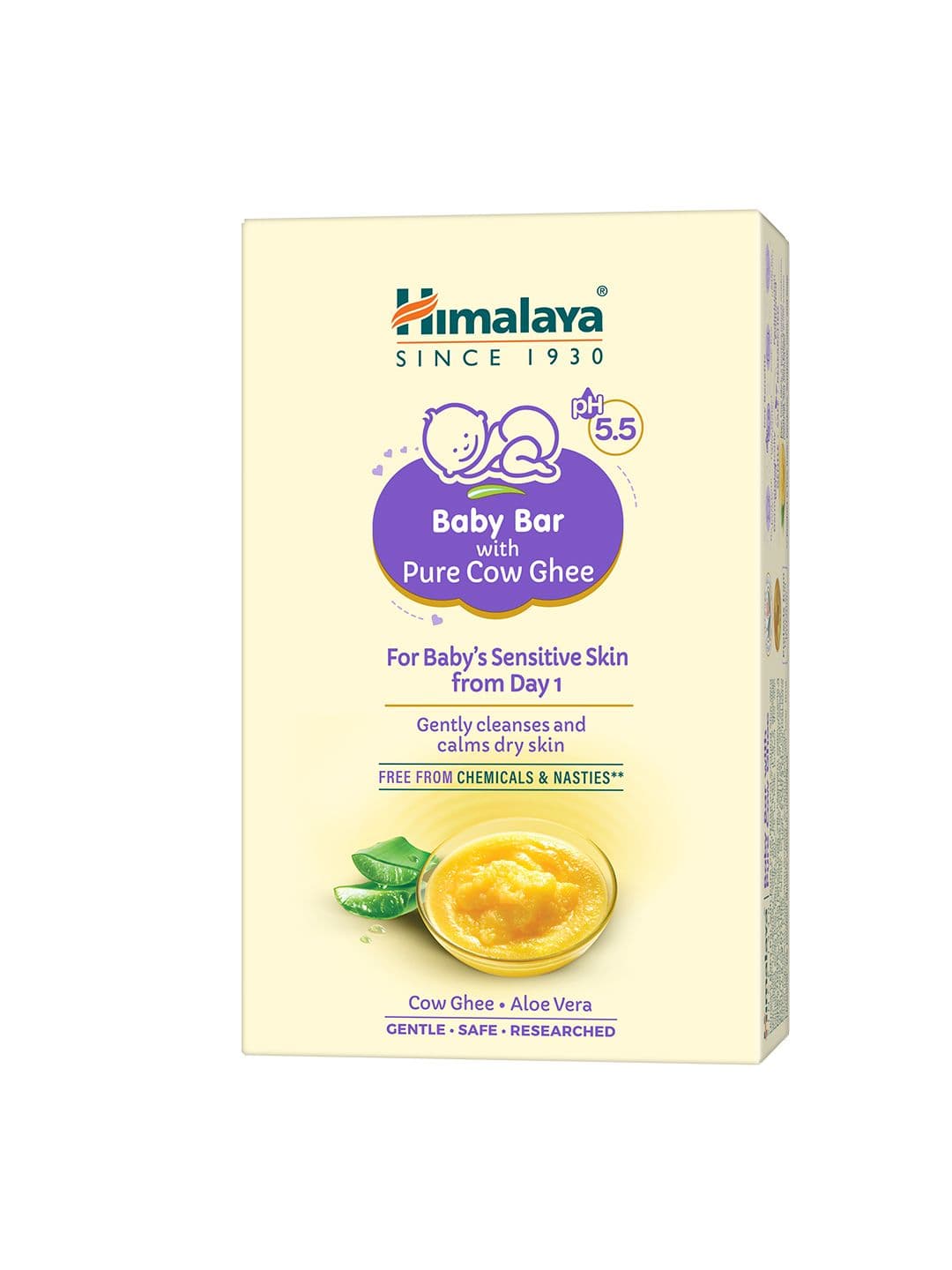 Himalaya Baby Baby Bar With Pure Cow Ghee & Aloevera - 125g - view 1