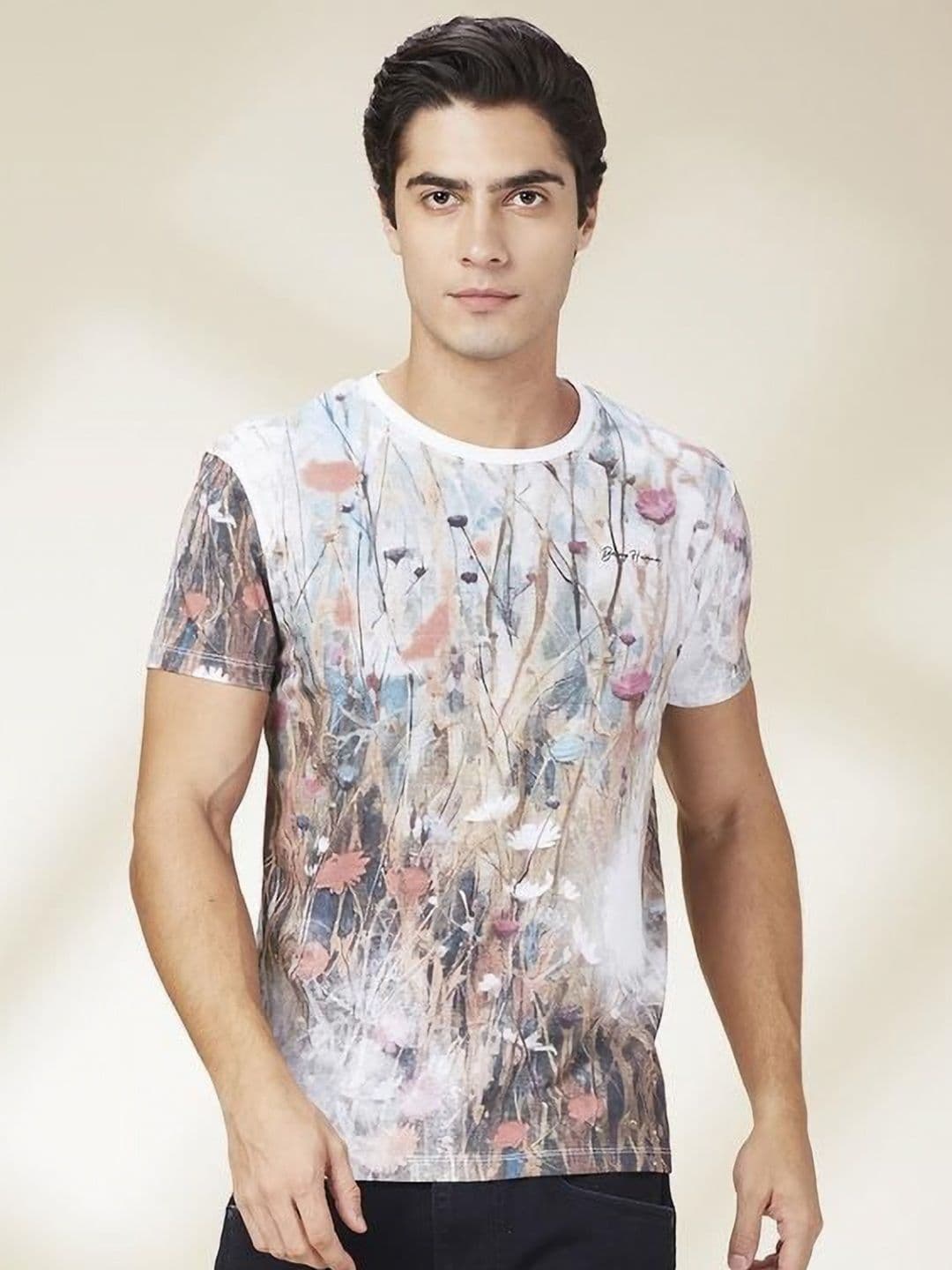 Being Human Men Solid Round Neck Cotton T-shirt - view 1