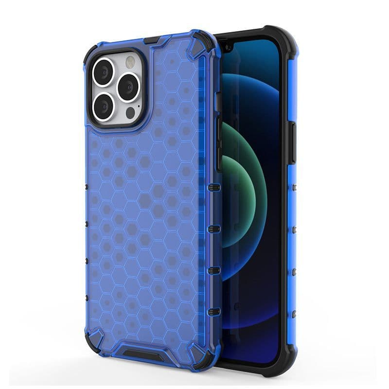 Luxury Kase Geometric Printed iPhone 12 Pro Max Transparent Honeycomb Clear Case Back Case - view 1