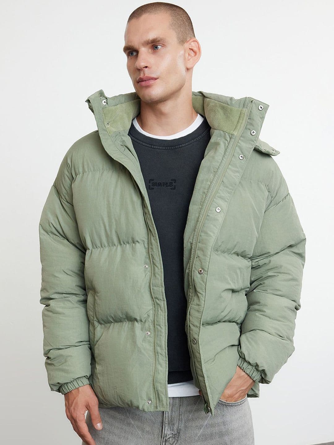 Trendyol Men Hooded Zipper Jacket - view 1