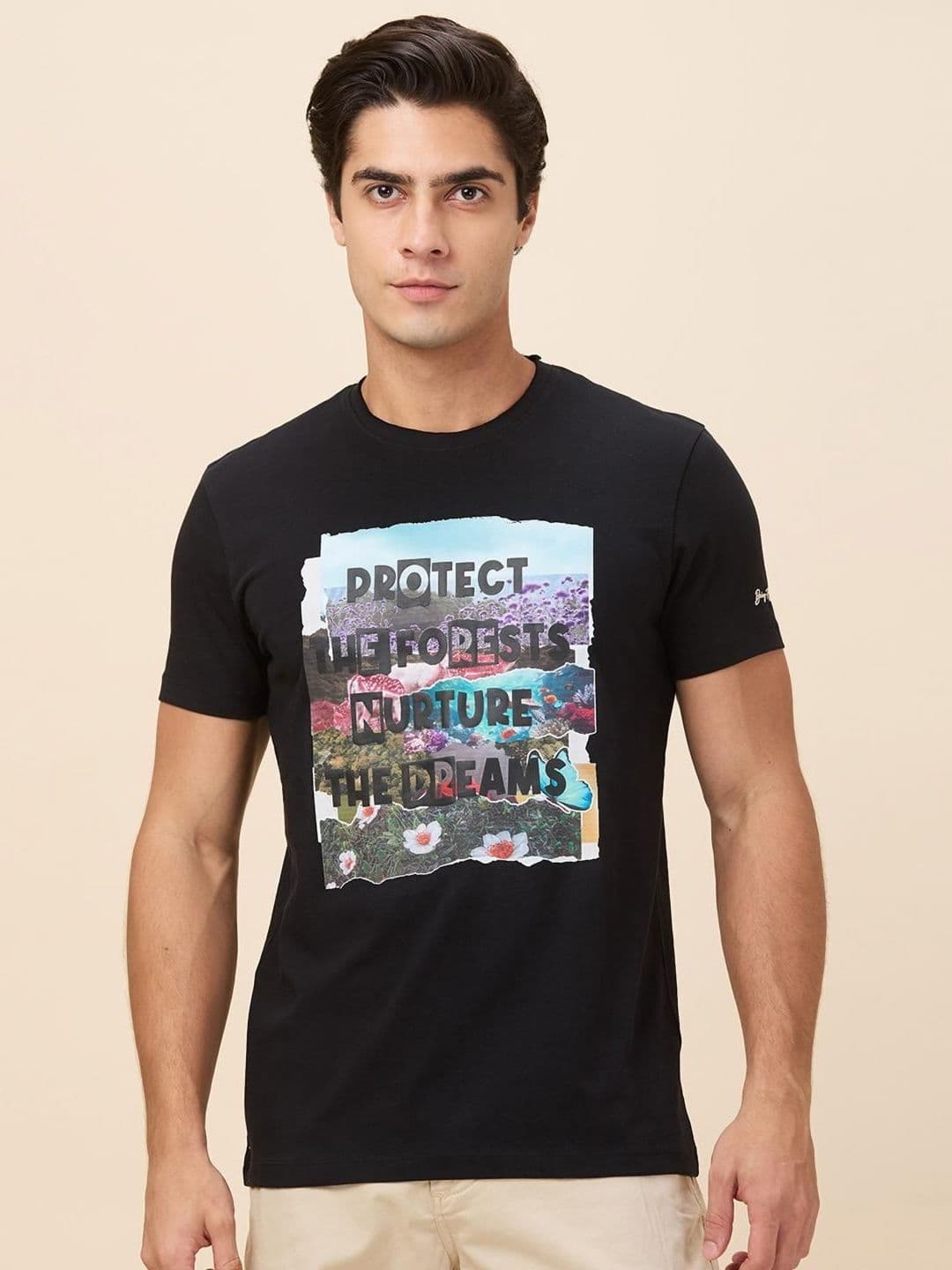 Being Human Men Typography Printed Round Neck Cotton Slim Fit T-shirt - view 1