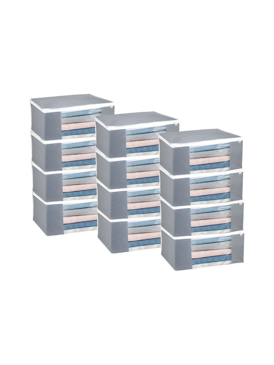 ANKIT INTERNATIONAL Grey Set of 12 Super Strong Multi-Utility Organisers - view 1