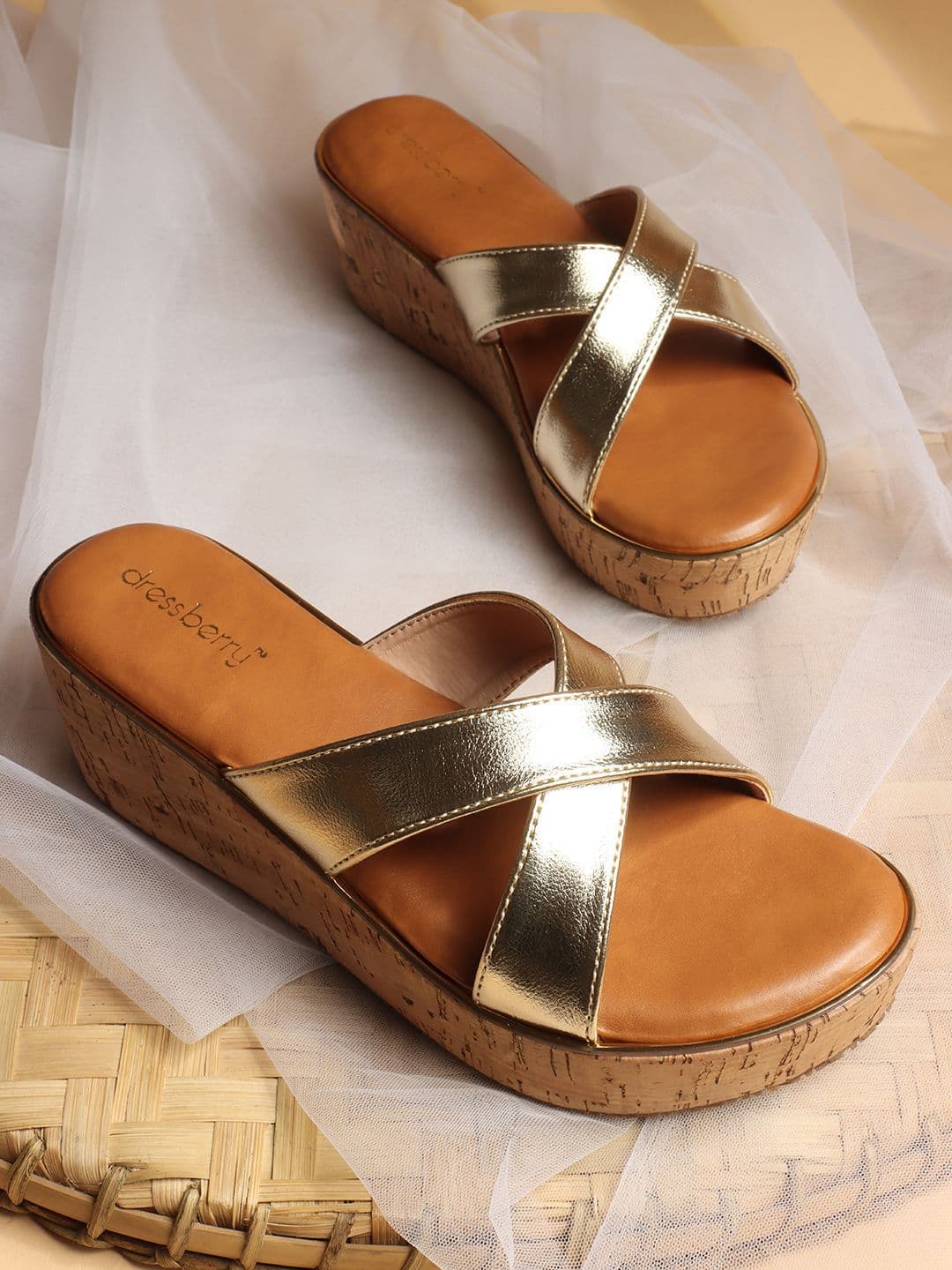 DressBerry Women Embellished PU Platform Sandals - view 1