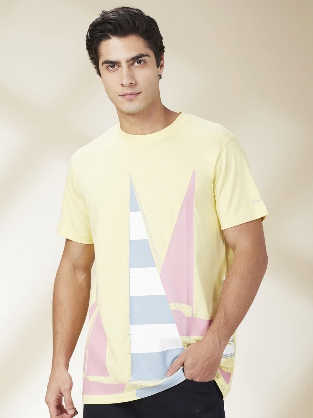 Being Human Men Graphic Printed Round Neck Cotton Relaxed Fit T-shirt - view 1