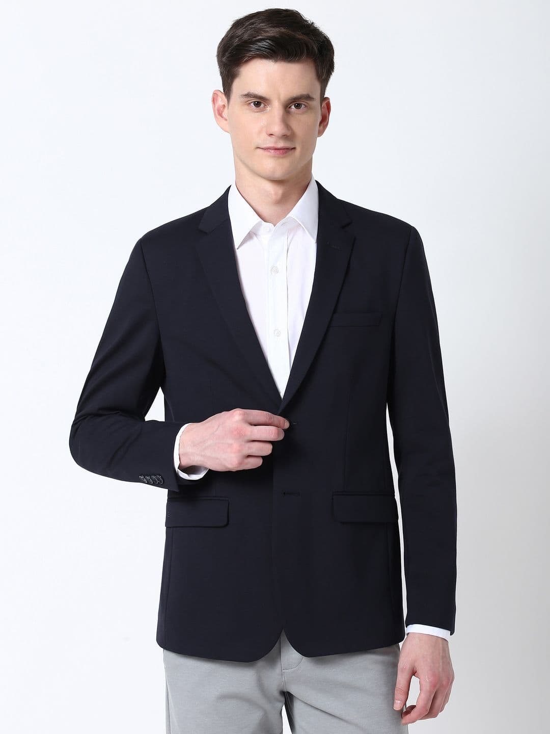 Peter England Elite Slim Fit Notched Lapel Casual Blazers - view 1
