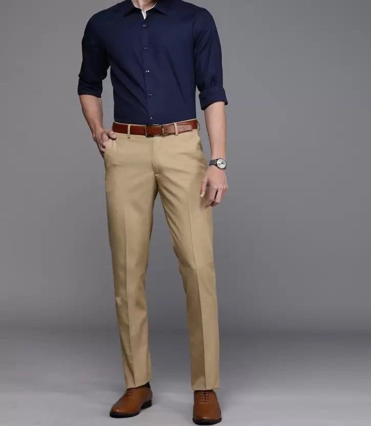MACBERRYS Men Smart Fit Mid-Rise Formal Trousers - view 1