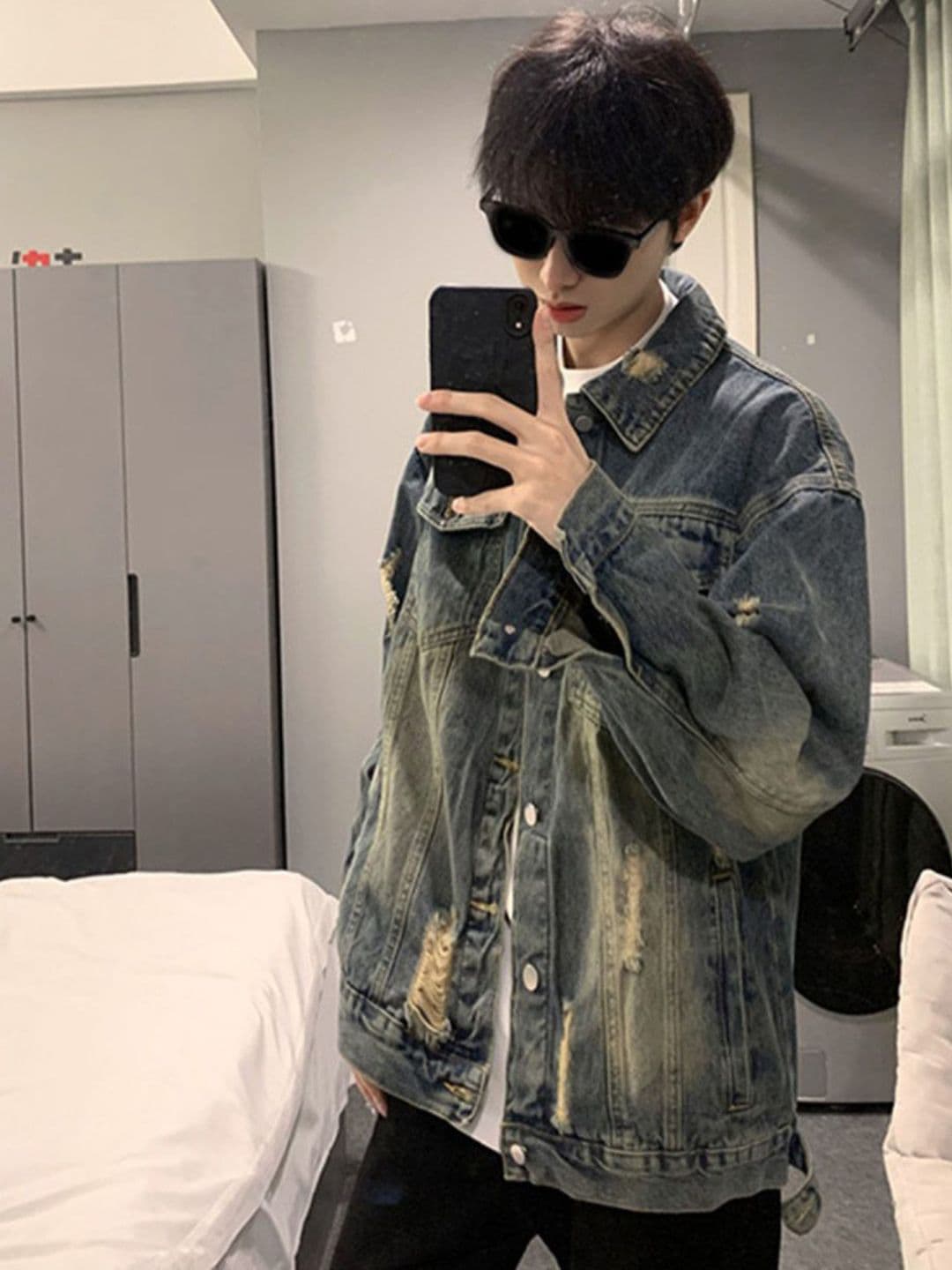 StyleCast Men Washed Lightweight Denim Jacket - view 1