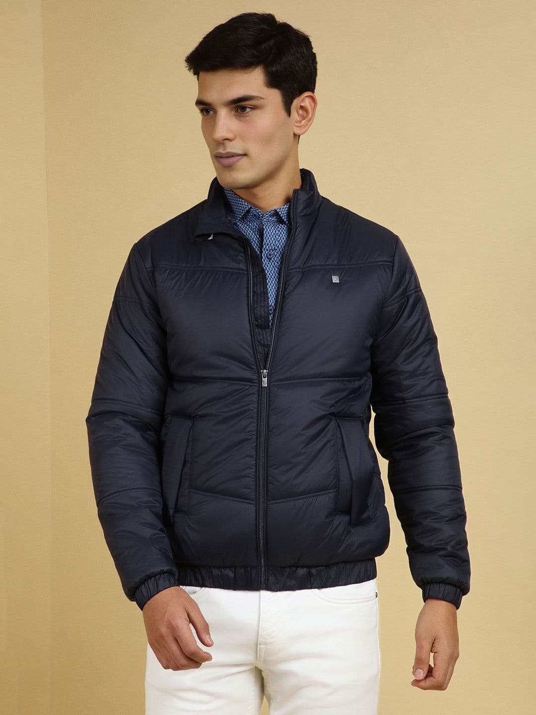 Allen Solly Men Stand Collar Solid Casual Padded Jacket - view 1