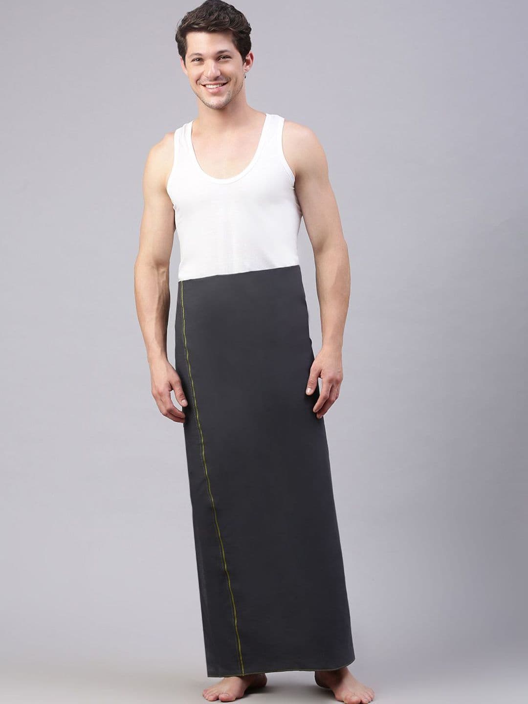 Alaya Men Solid Devotional Dhoti - view 1