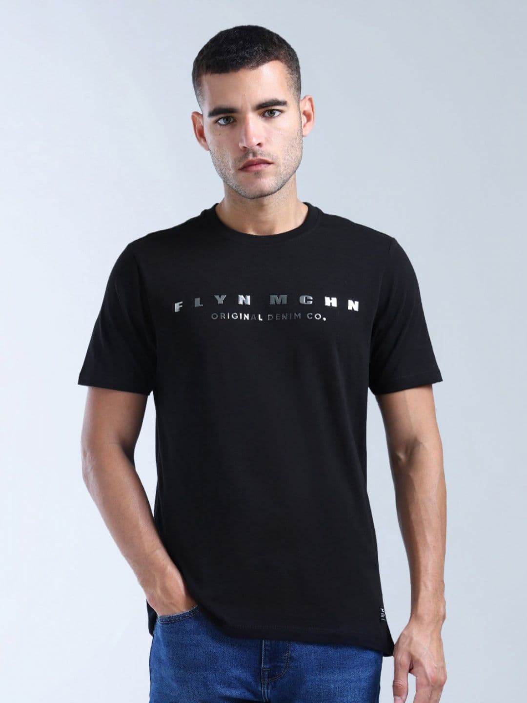 Flying Machine Men Brand Logo Printed T-shirt - view 1