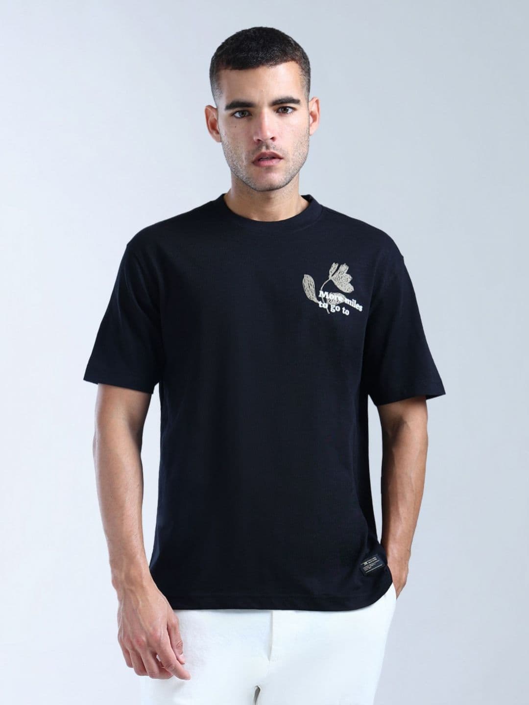 Flying Machine Men Brand Logo Printed Applique T-shirt - view 1