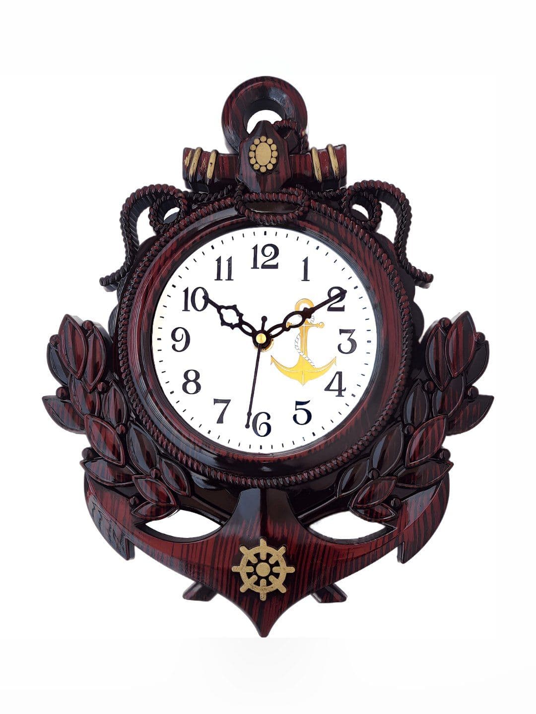 Big Bang Maroon Plastic Large Display Abstract Battery Analogue Wall Clock - view 1